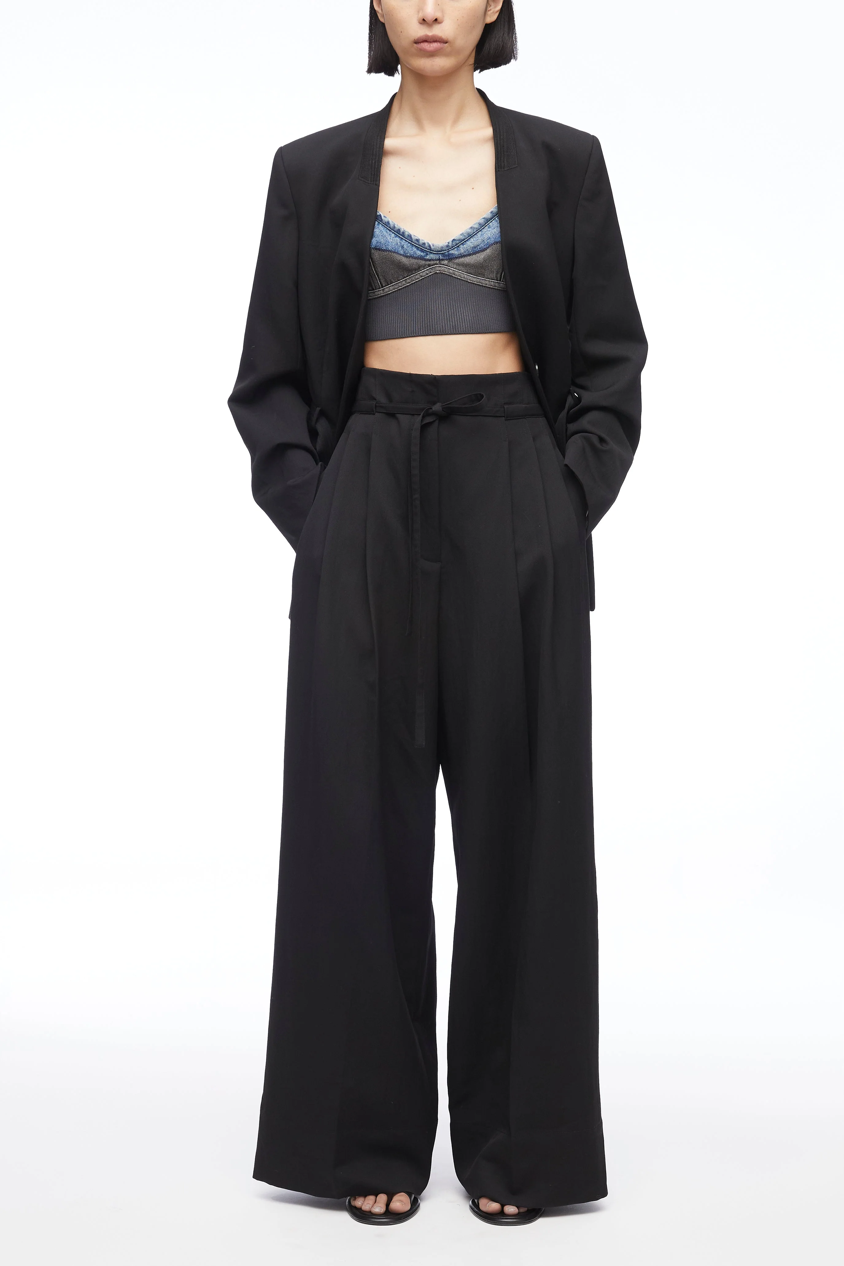 Two-Toned Denim Bra Top