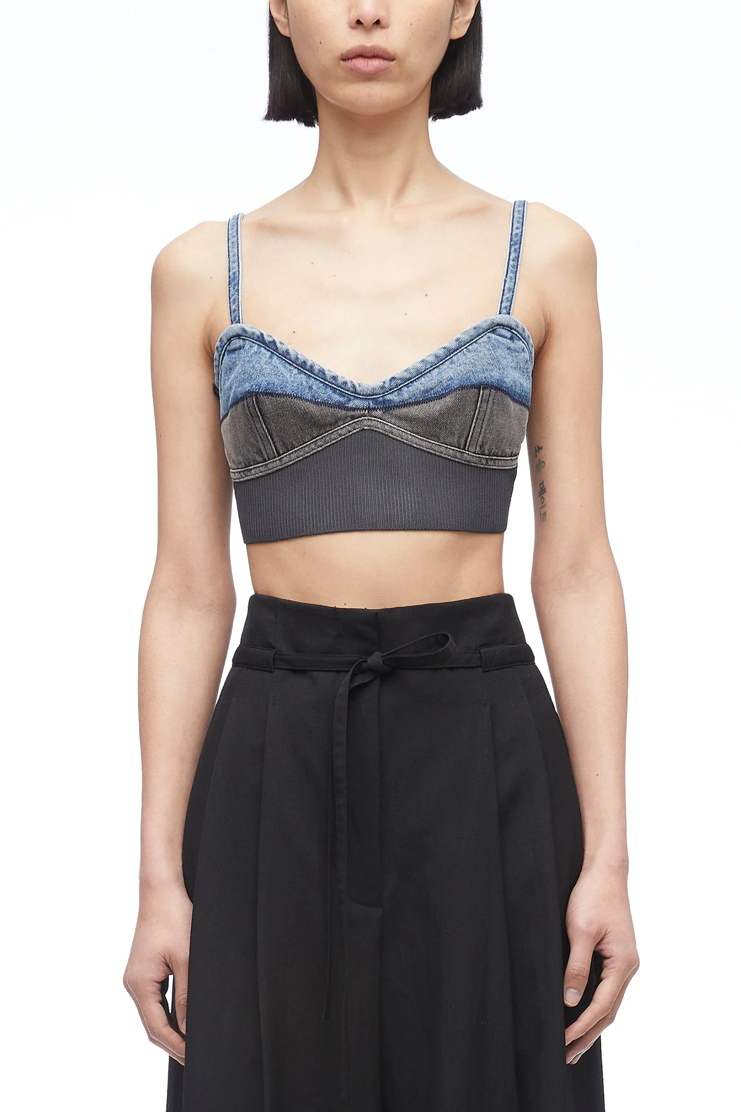 Two-Toned Denim Bra Top - Image 2