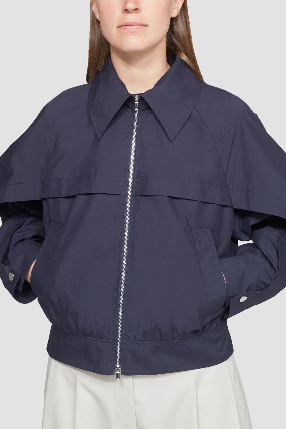 Utility Cotton Poplin Boxy Jacket - Image 4