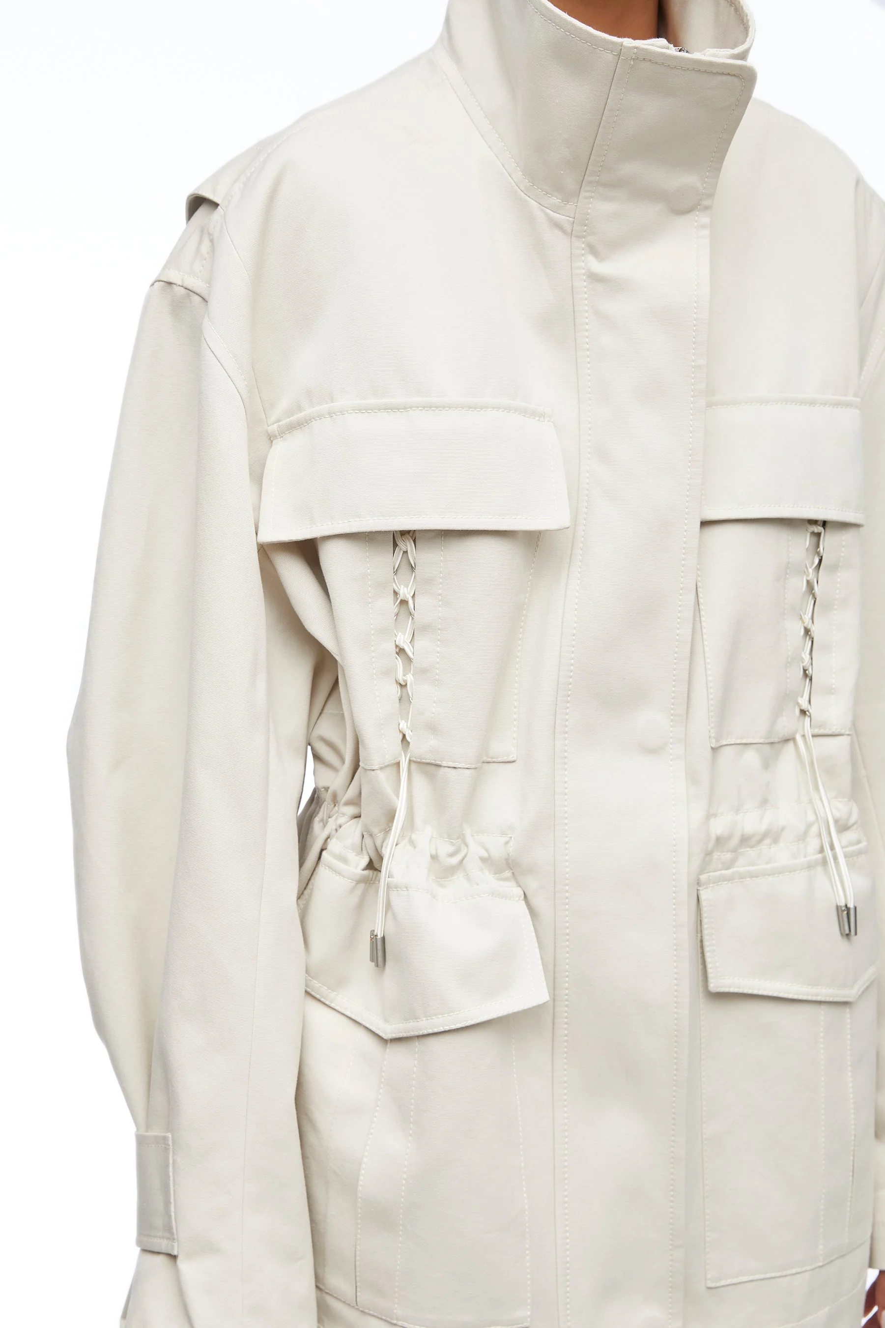 Utility Faille Oversized Cargo Jacket - Image 10