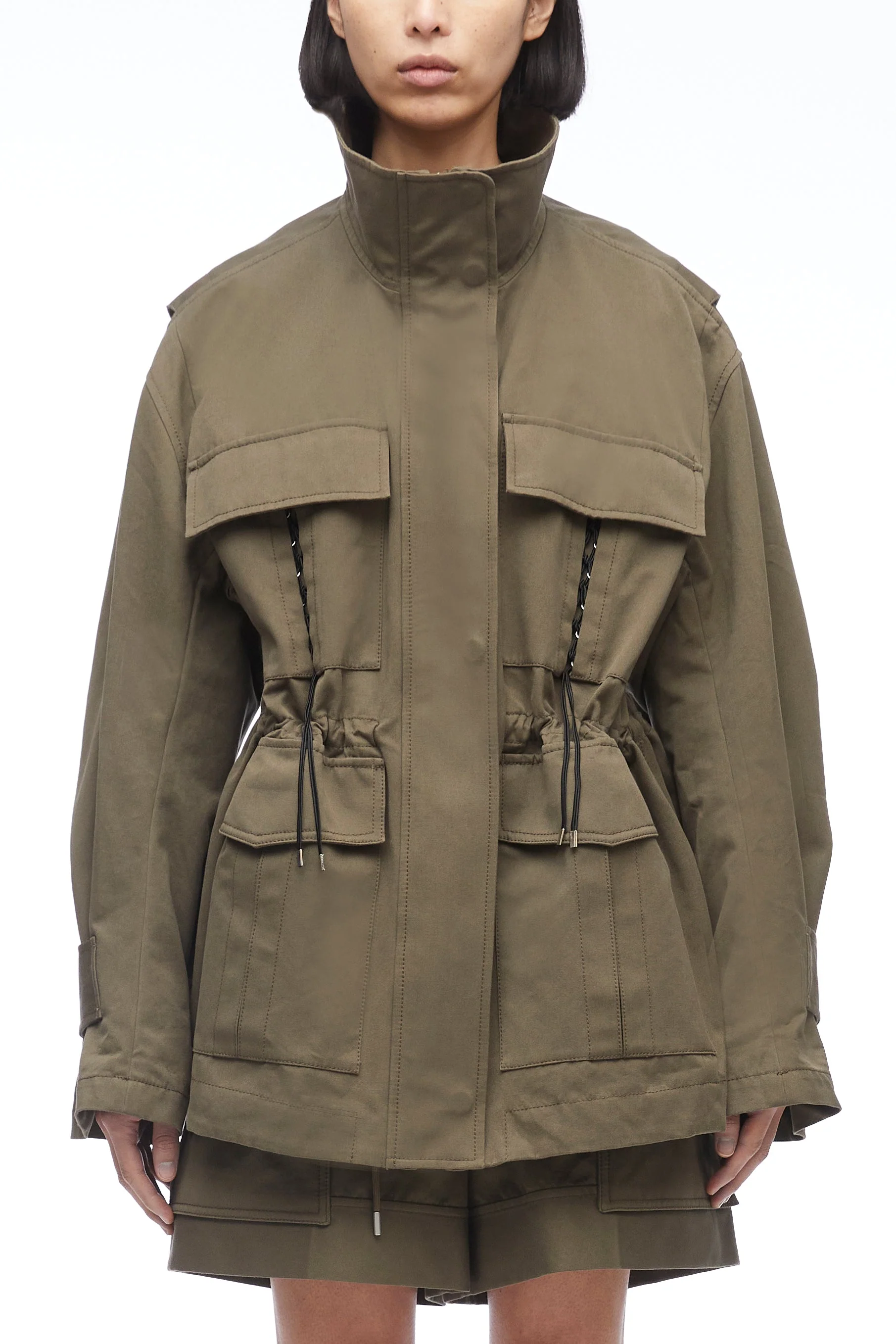 Utility Faille Oversized Cargo Jacket - Image 2