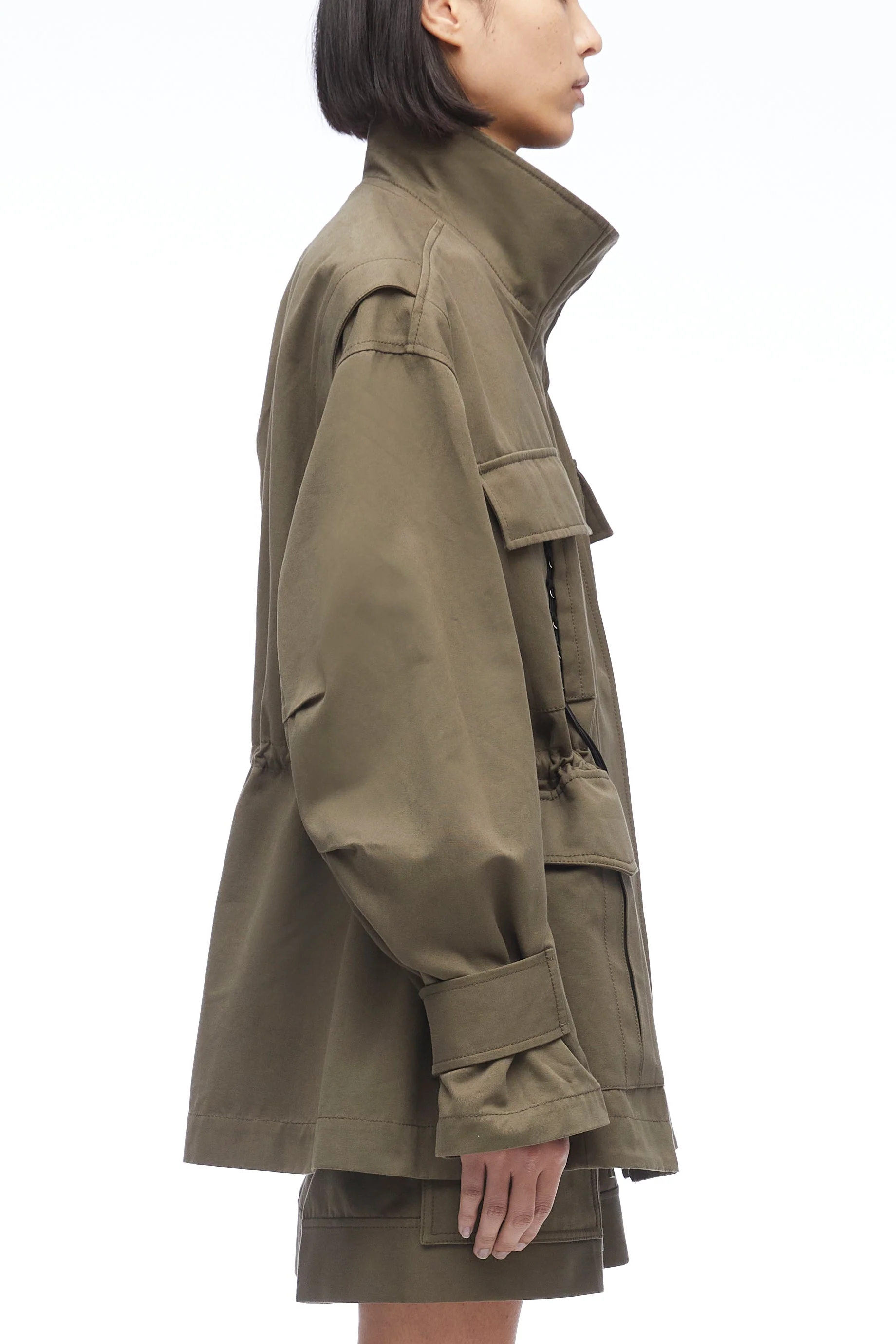 Utility Faille Oversized Cargo Jacket - Image 3