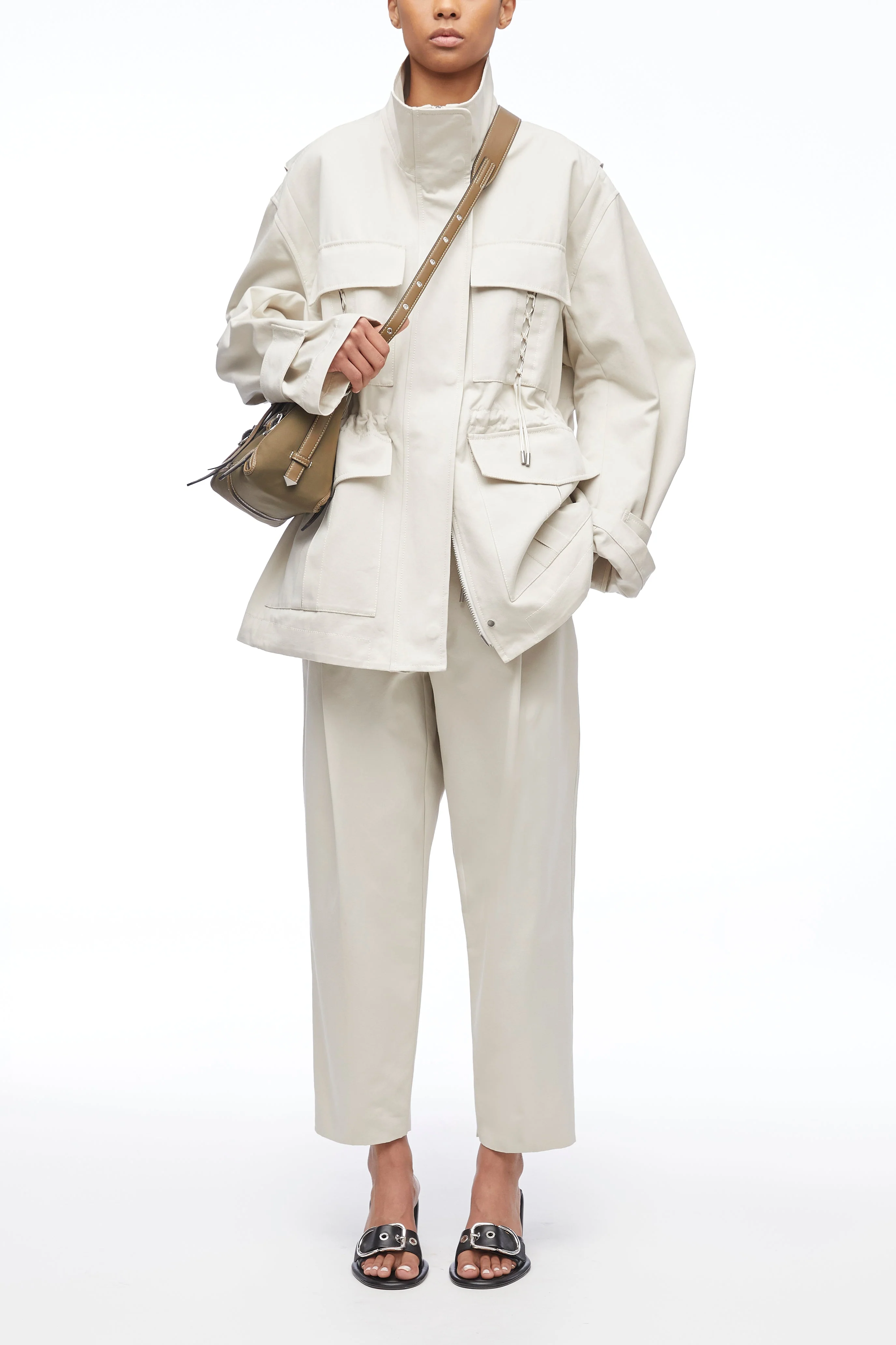 Utility Faille Oversized Cargo Jacket - Image 6