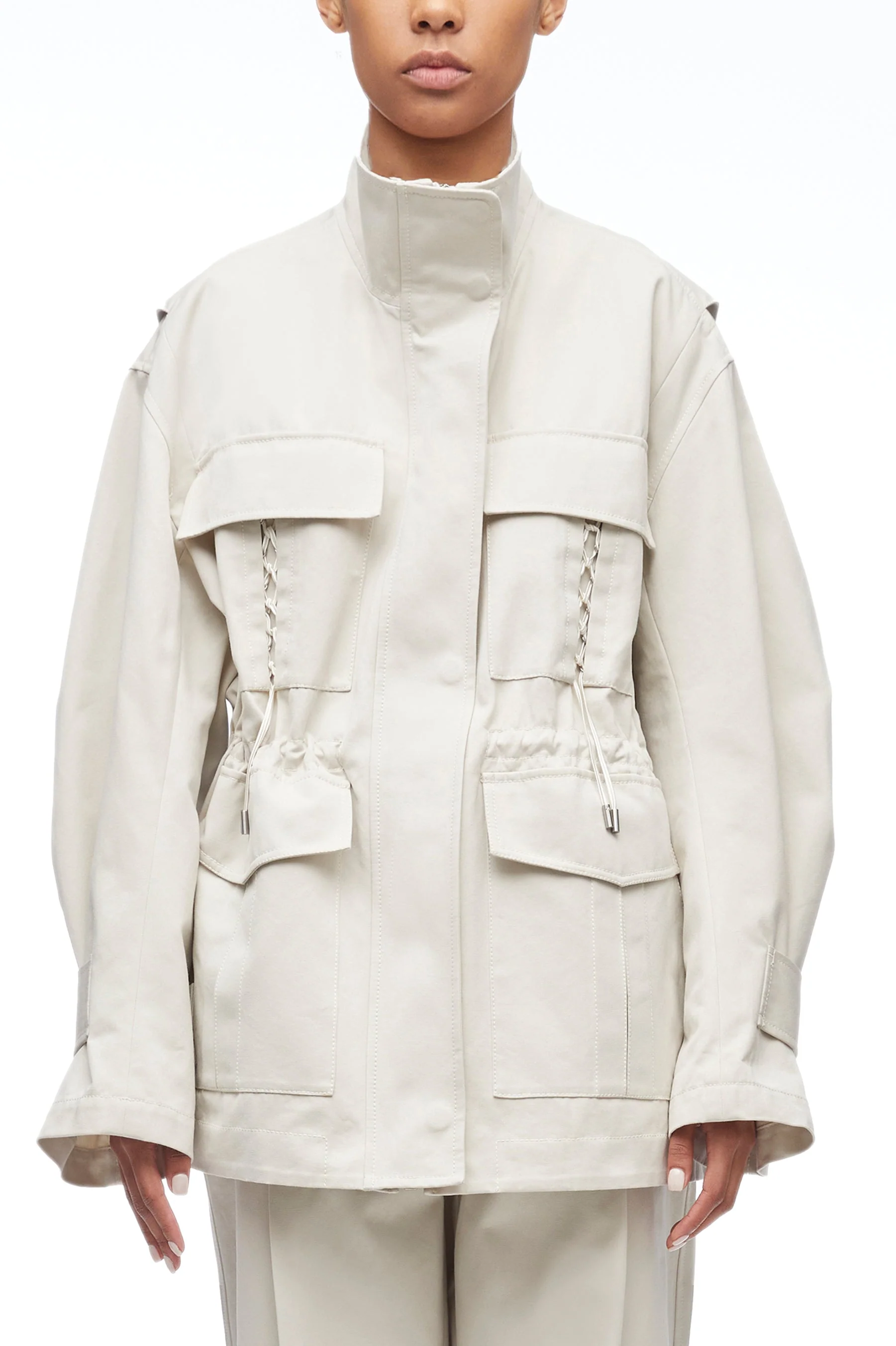 Utility Faille Oversized Cargo Jacket - Image 7