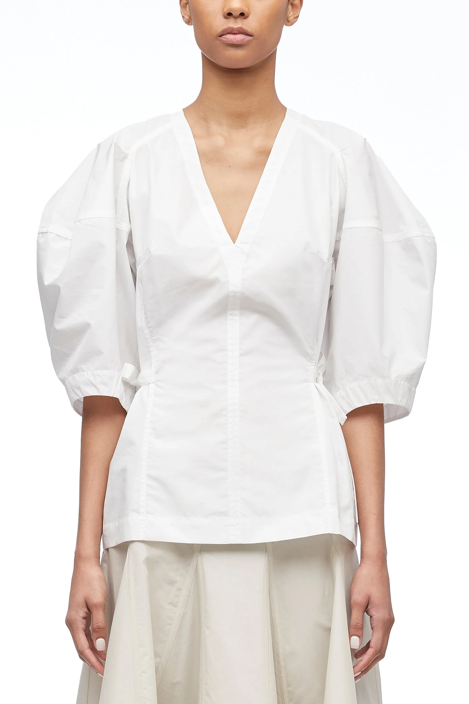 V-Neck Puff Sleeve Top - Image 2