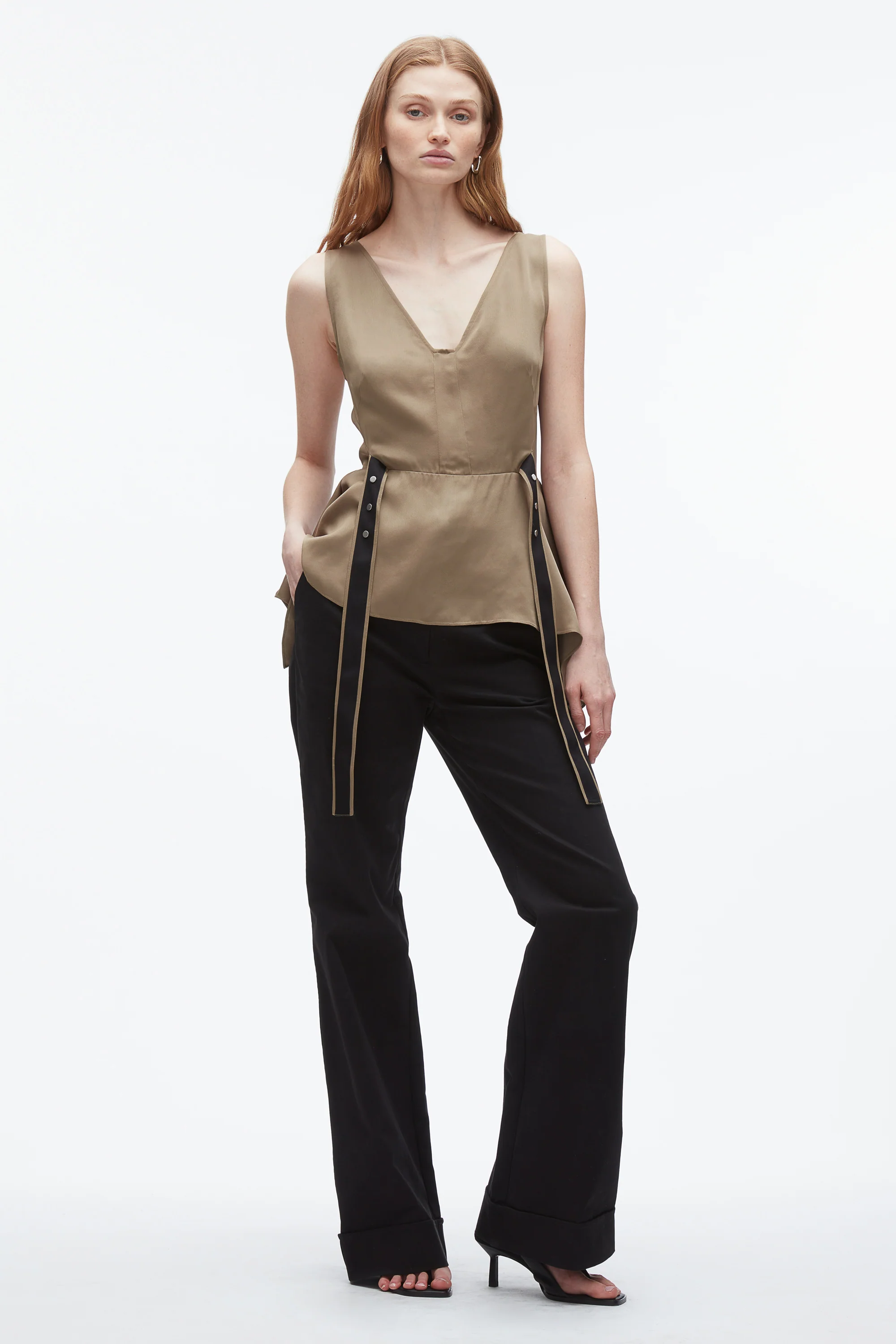 V-Neck Flounce Tank