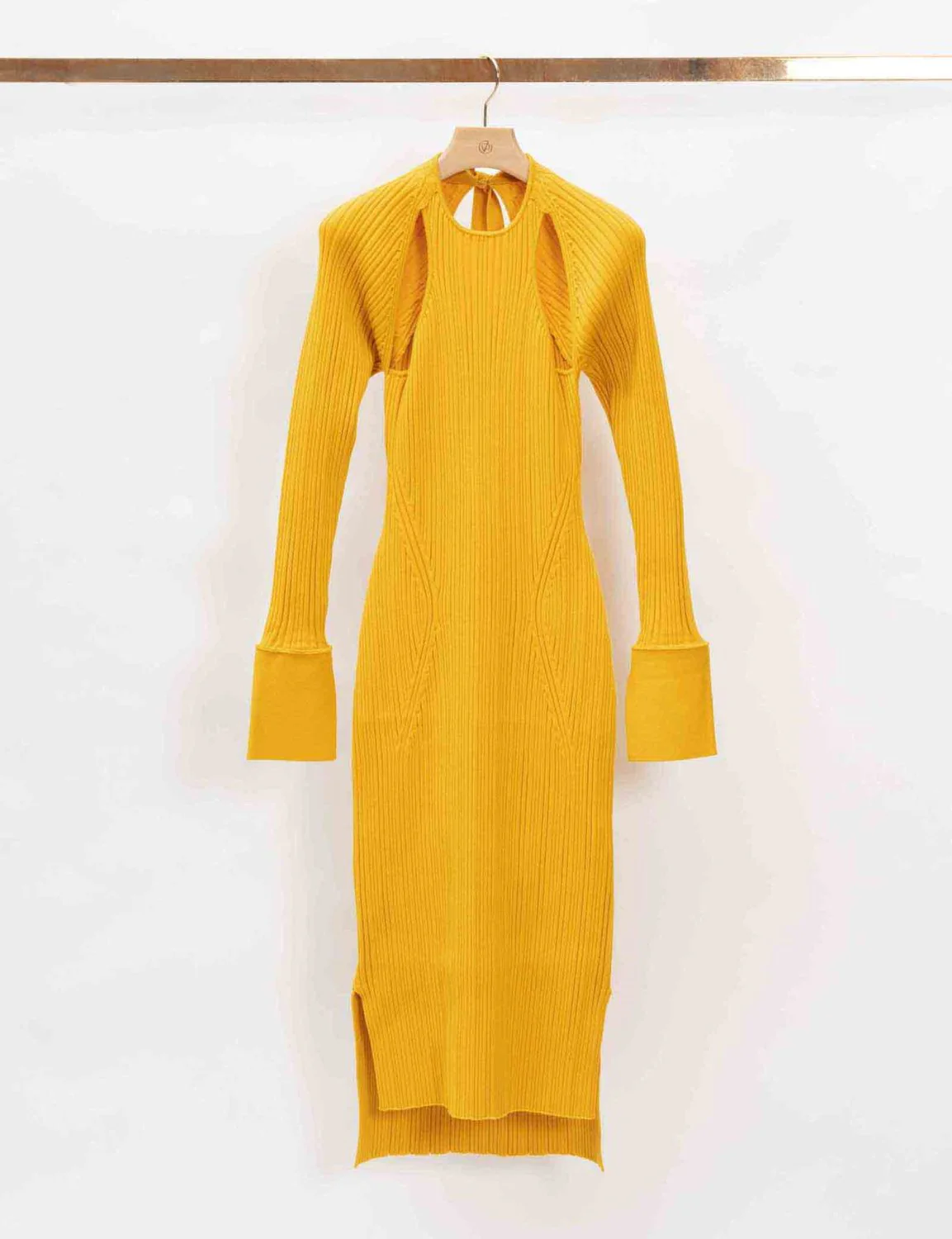 Variegated Rib Dress With Scooped Back - Image 4