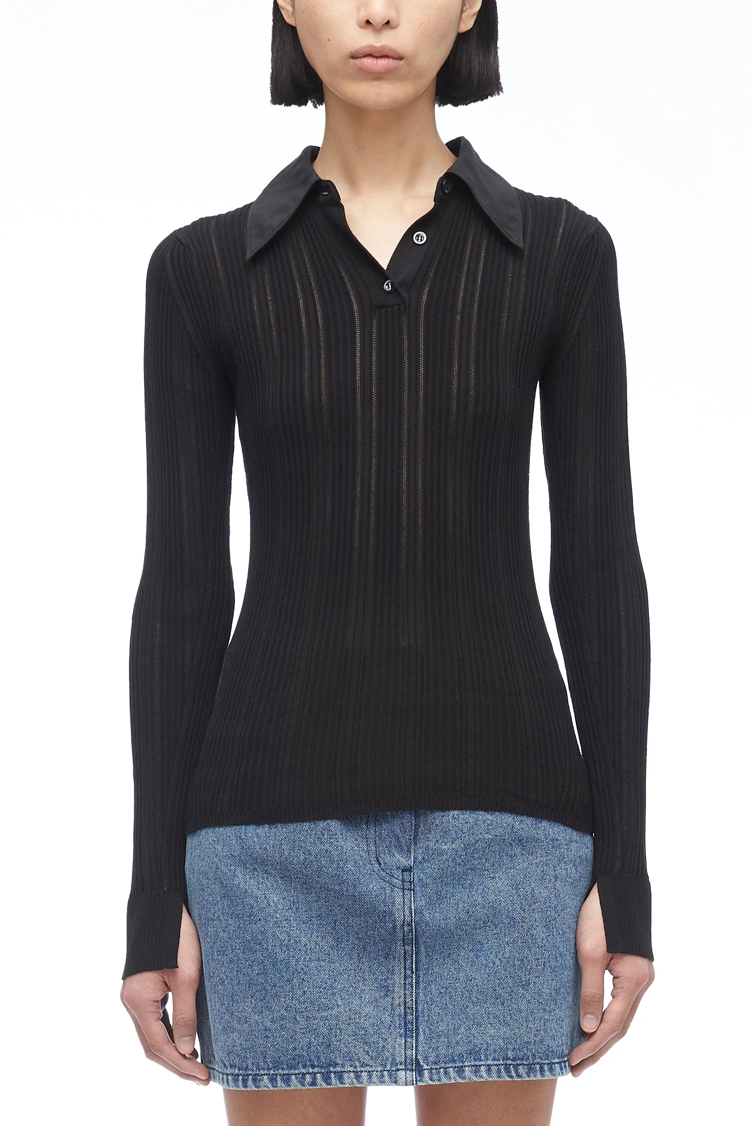 Variegated Rib Polo Pullover - Image 11