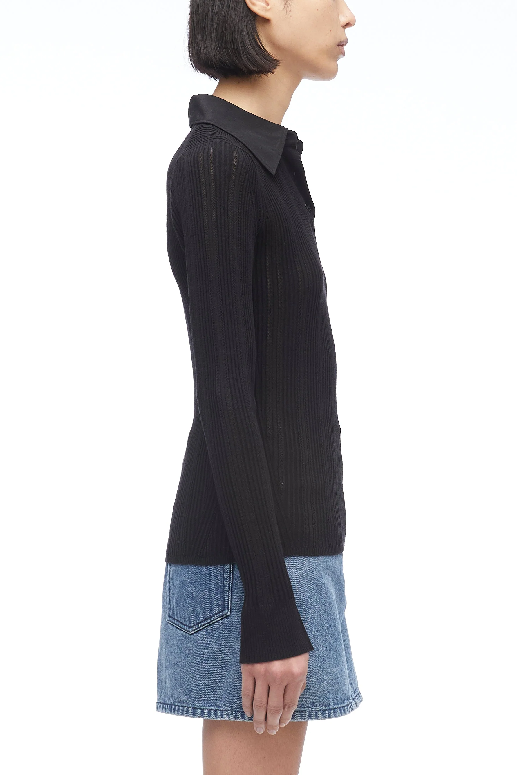 Variegated Rib Polo Pullover - Image 12