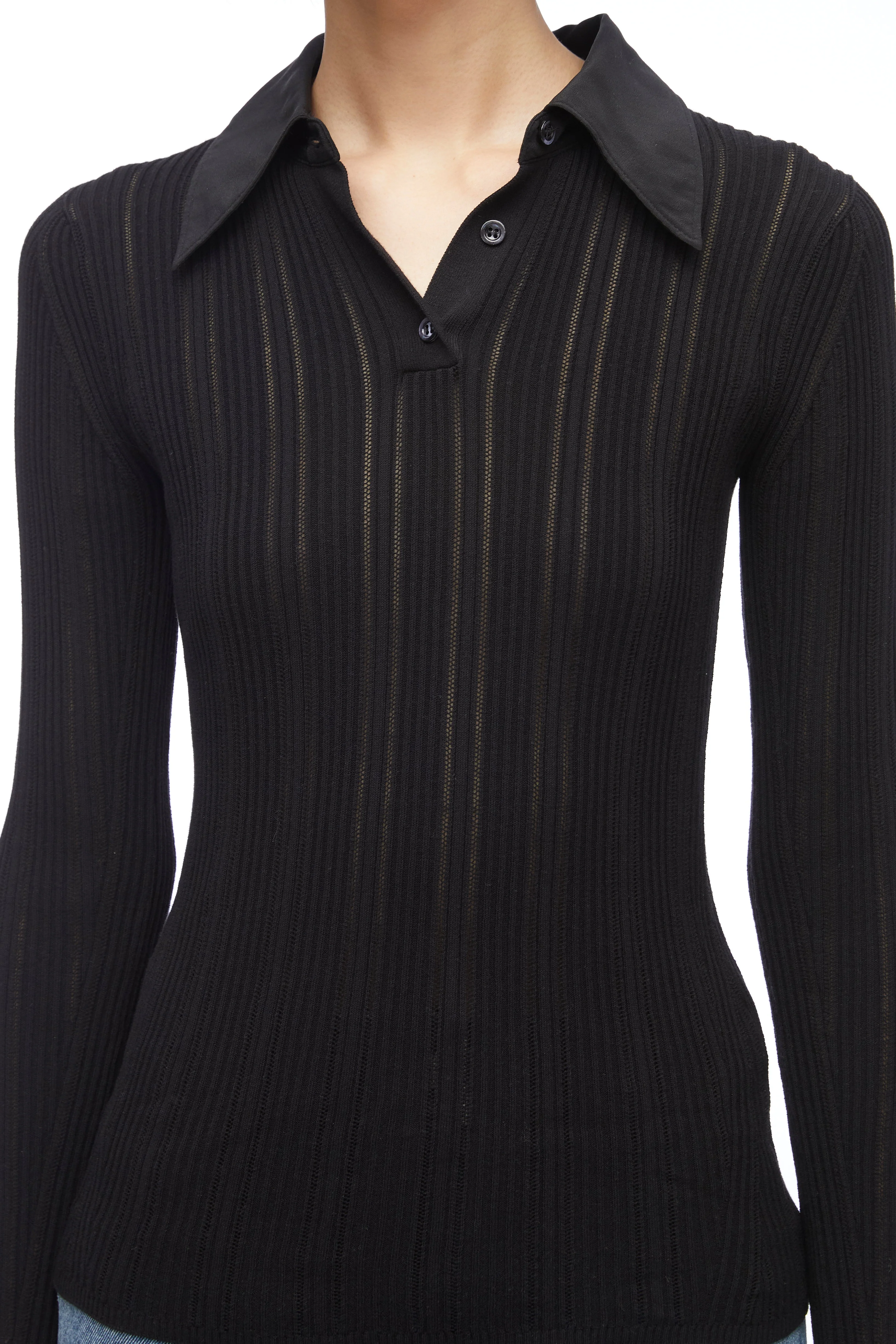 Variegated Rib Polo Pullover - Image 14
