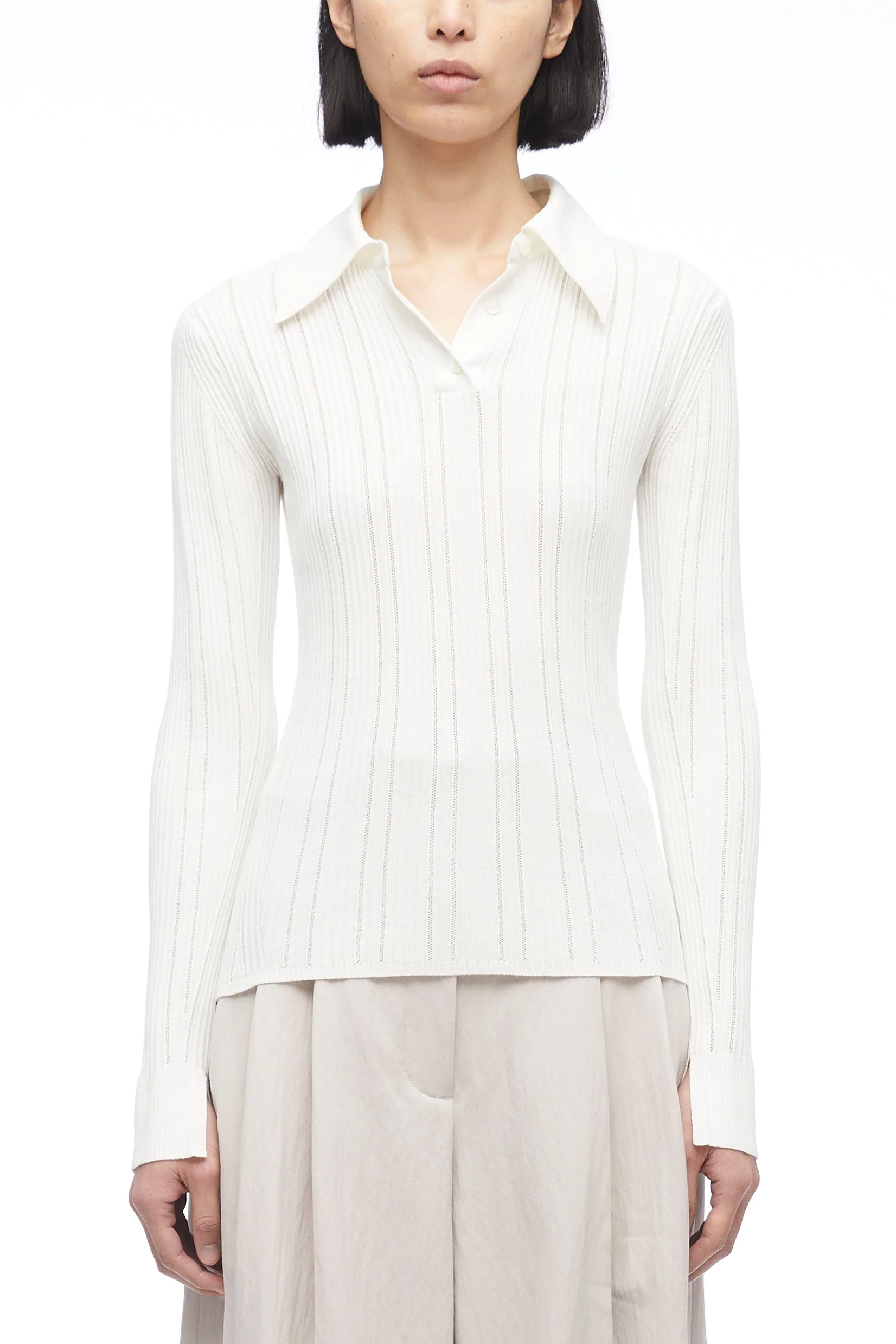 Variegated Rib Polo Pullover - Image 2