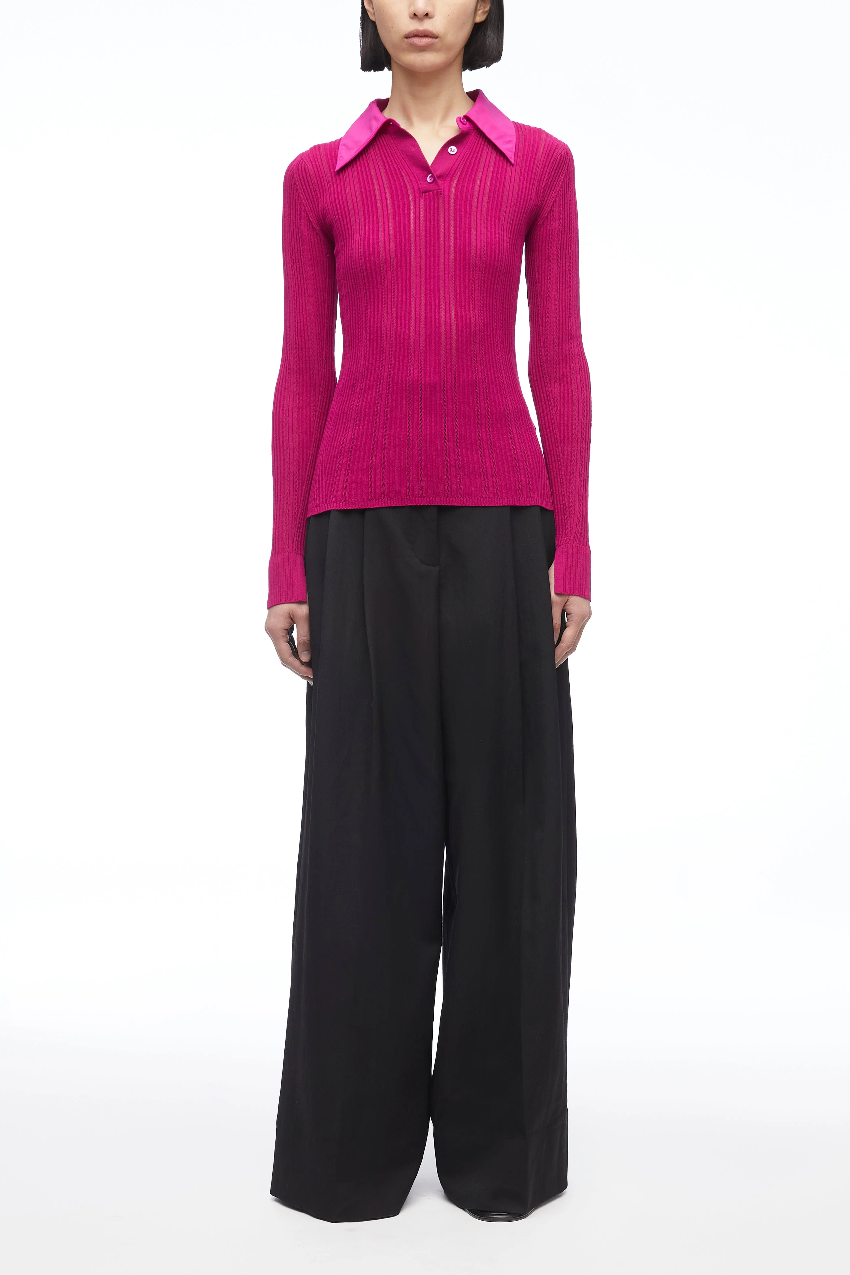 Variegated Rib Polo Pullover - Image 6