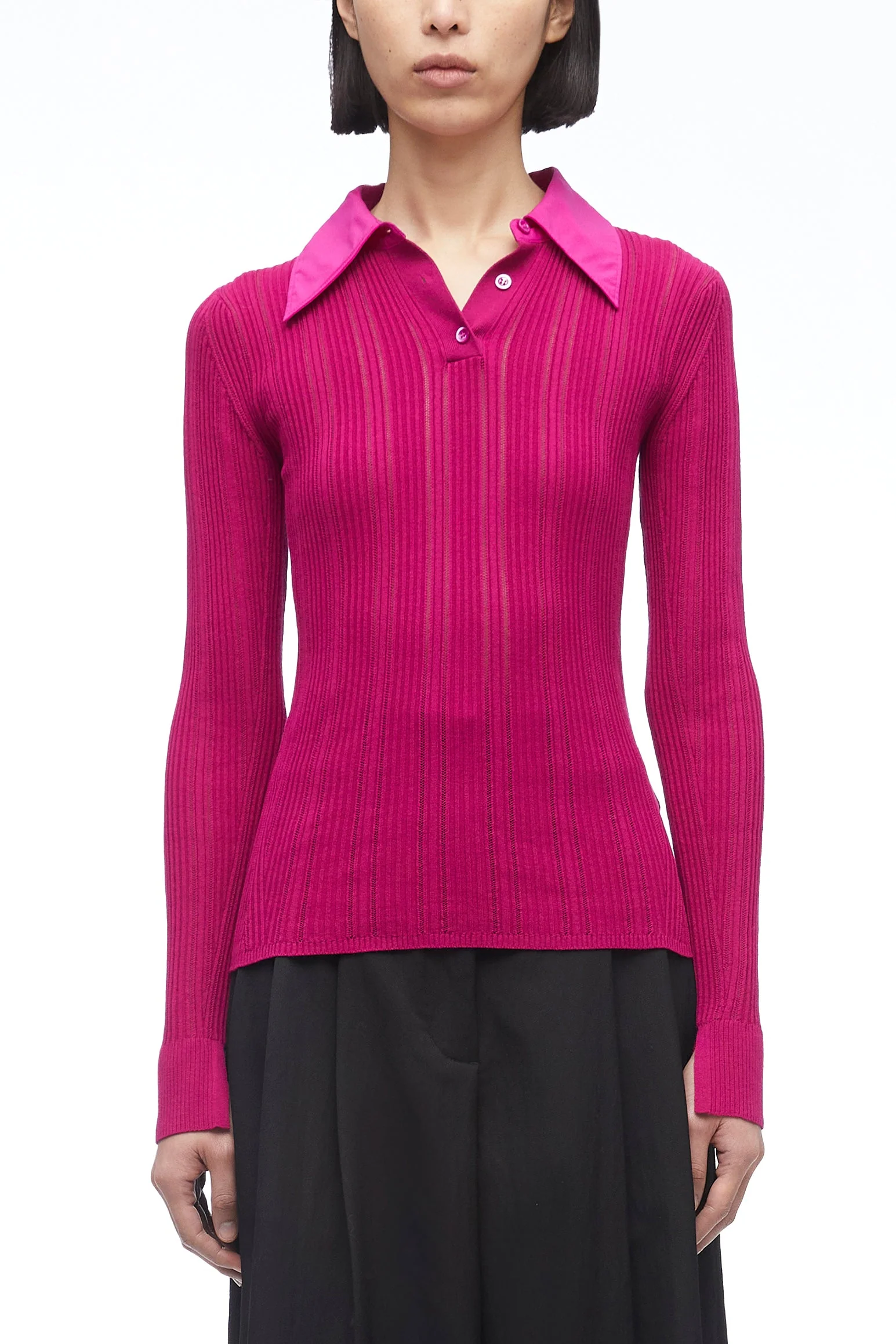 Variegated Rib Polo Pullover - Image 7