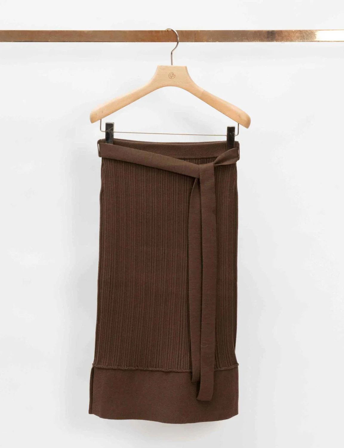 Variegated Rib Tie-Waist Skirt