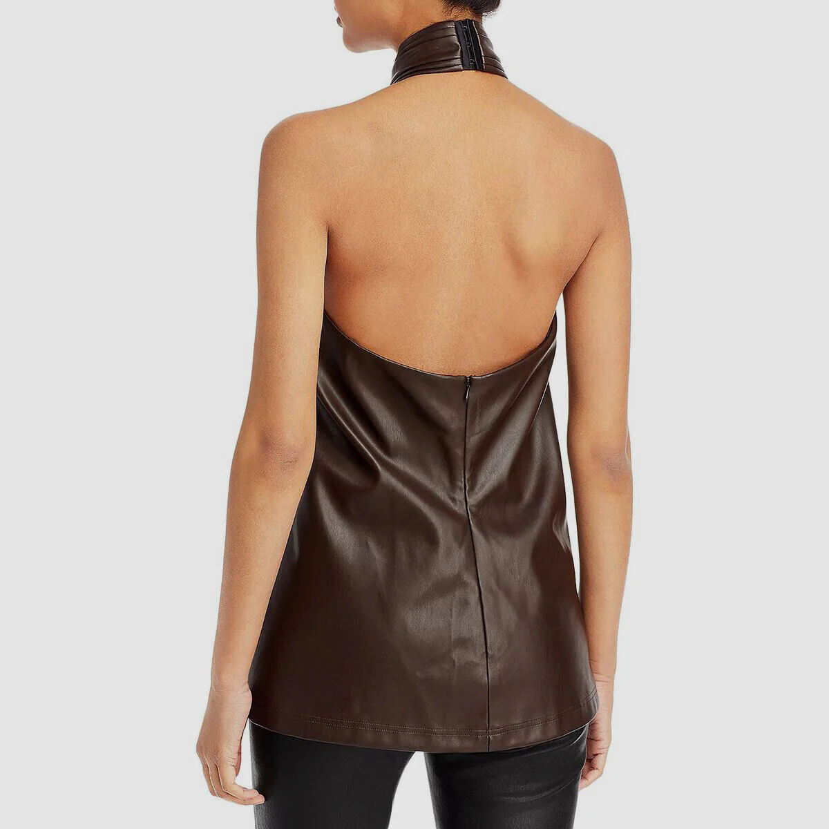 Vegan Leather Cross Front Halter - Image 3