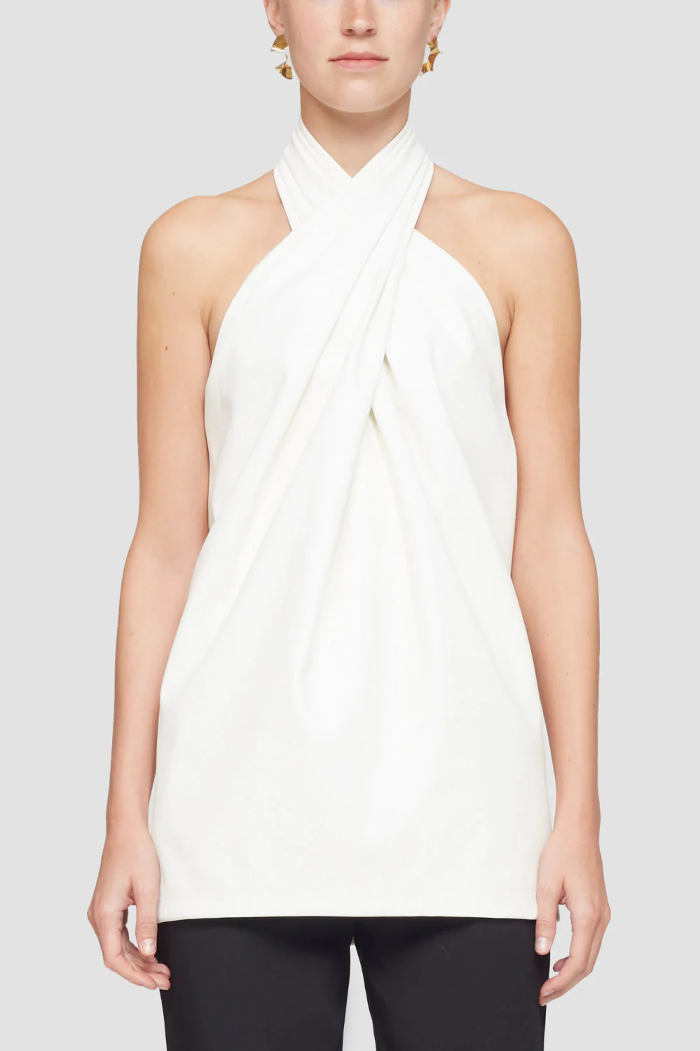 Vegan Leather Cross Front Halter - Image 5