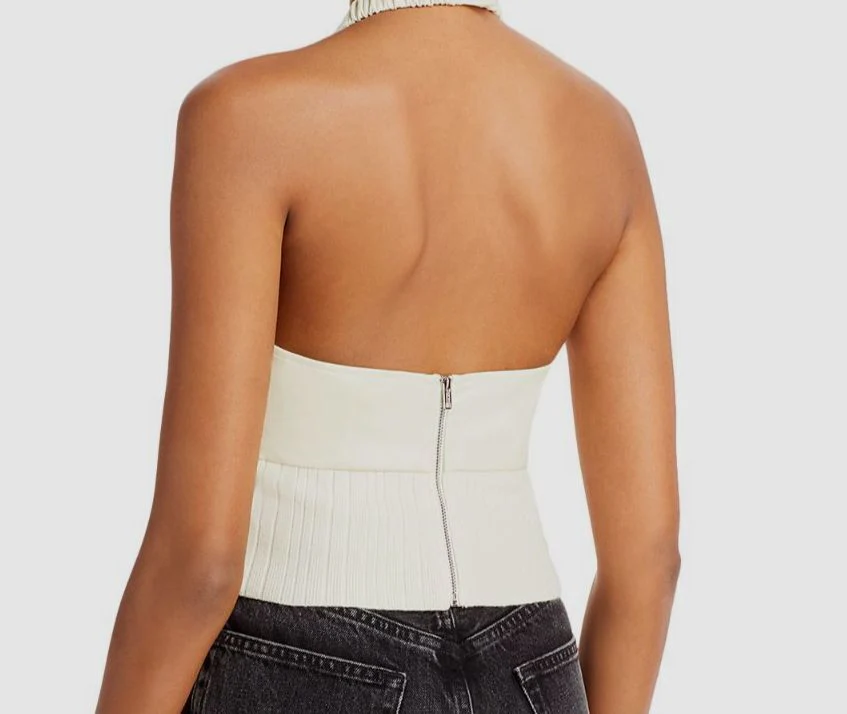 Vegan Leather Halter Top - Image 4