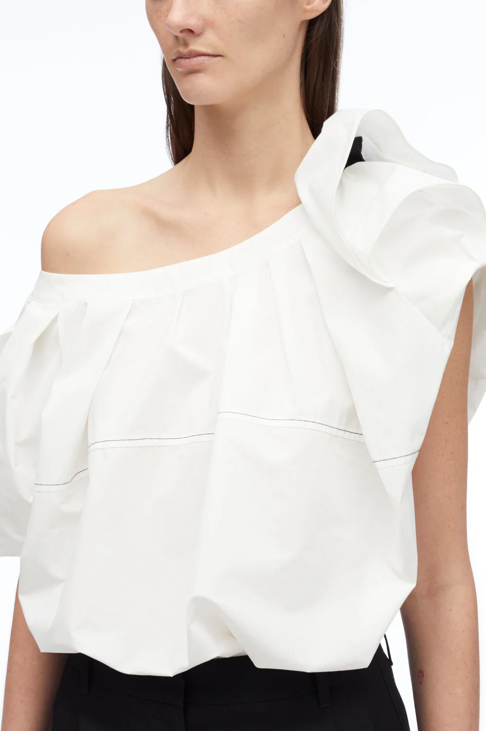 Poplin Flower Detail Top - Image 9