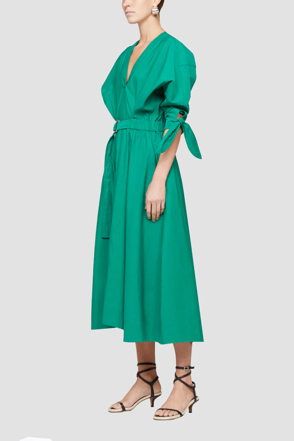 Waisted Tie Long Dress - Image 4
