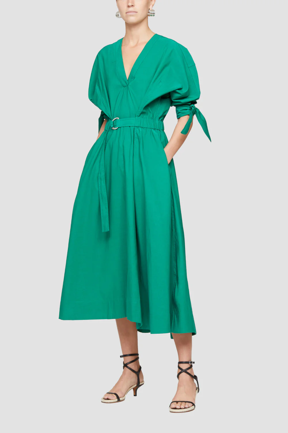 Waisted Tie Long Dress - Image 7