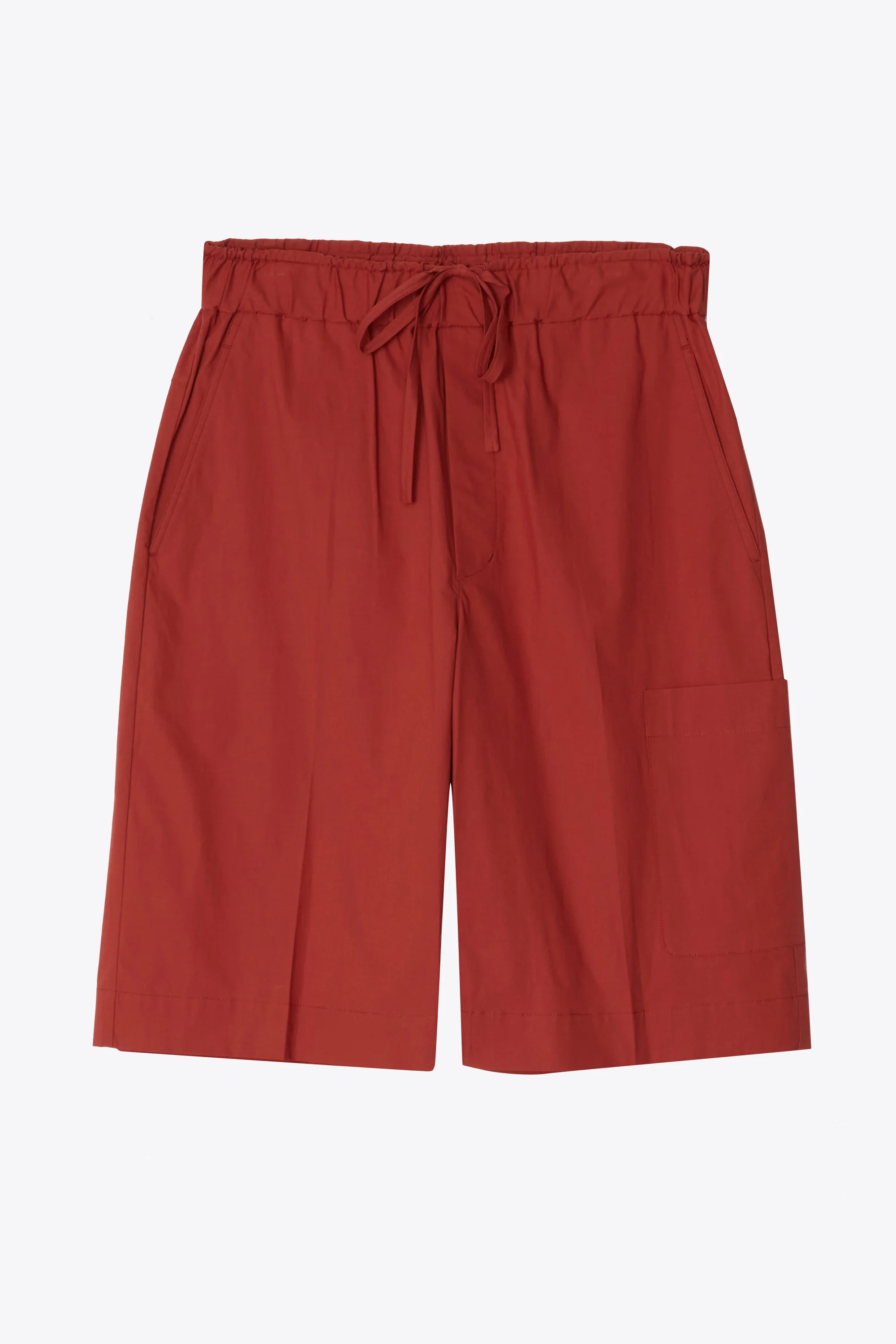 Washed Poplin Pull-On Short