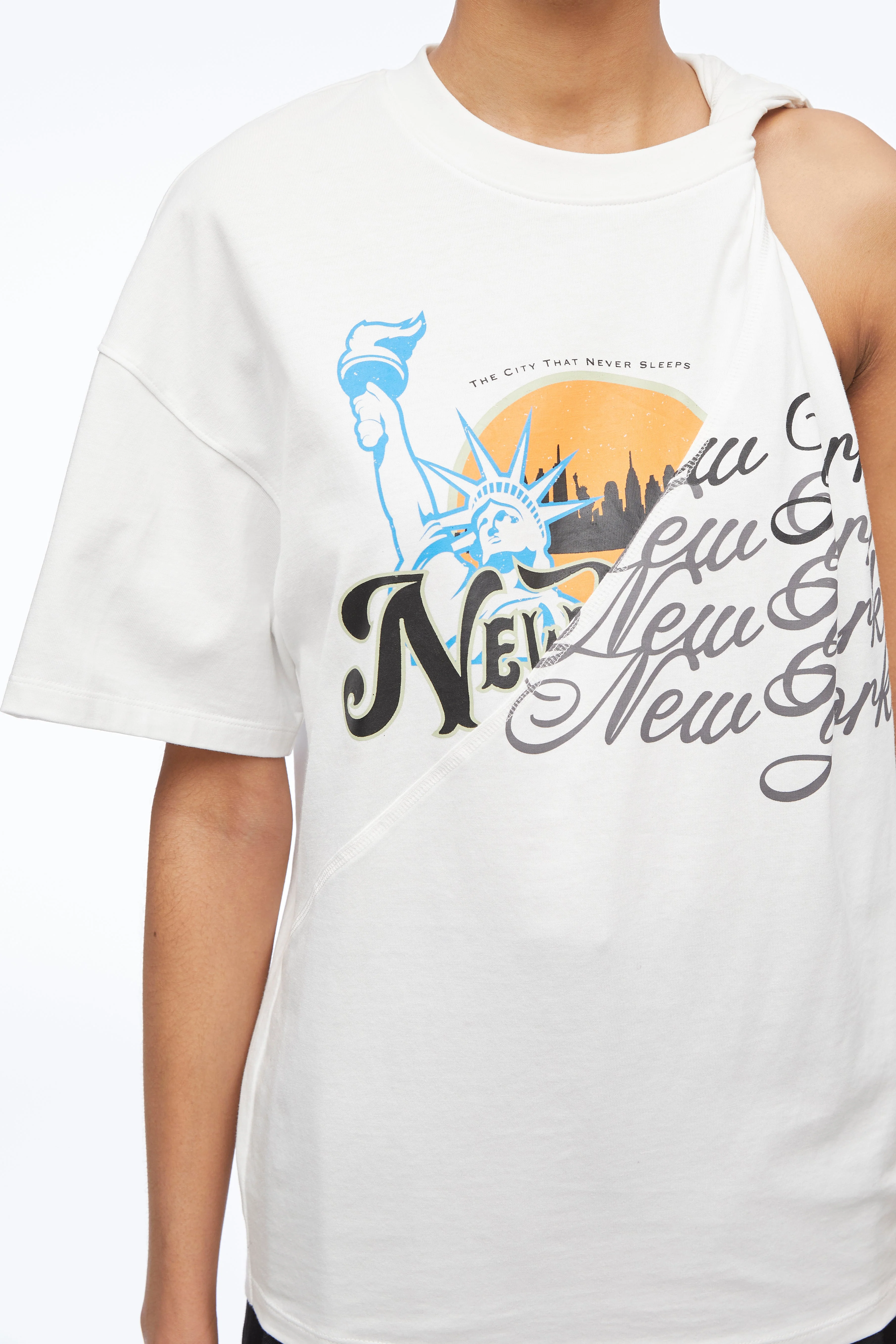 We Are NY One Shoulder T-Shirt - Image 14