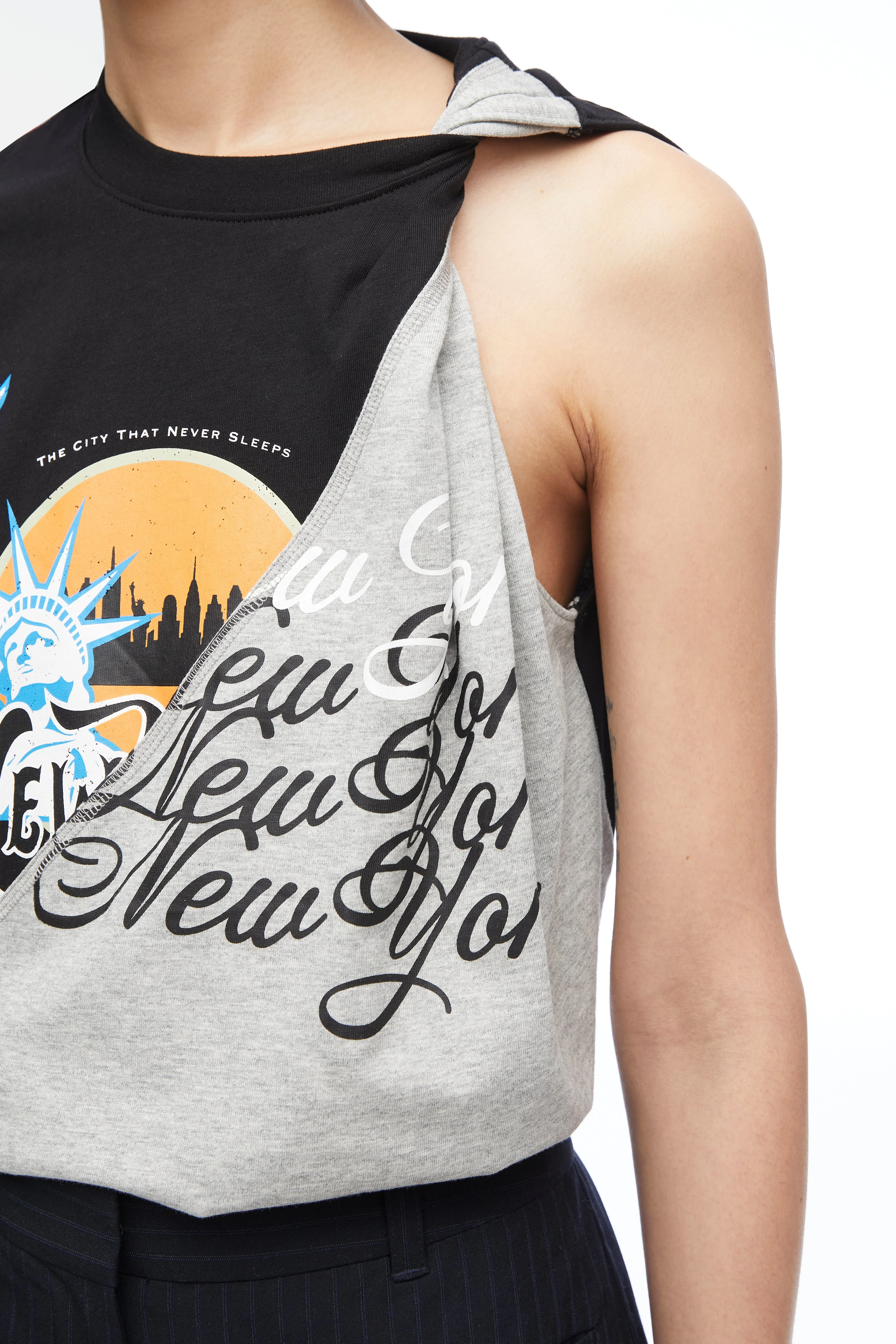 We Are NY One Shoulder T-Shirt - Image 5