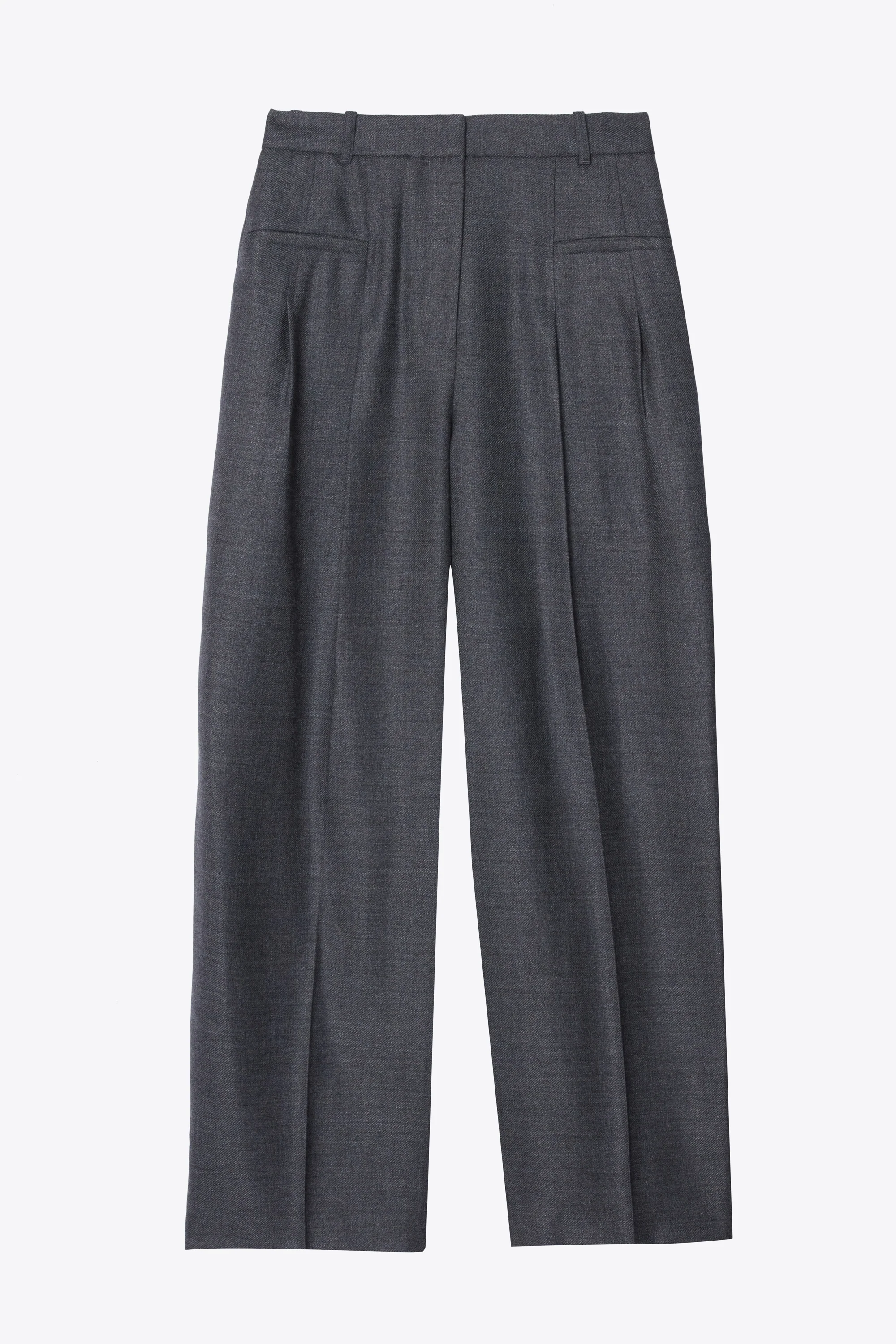Double Pleat Wide Leg Trouser