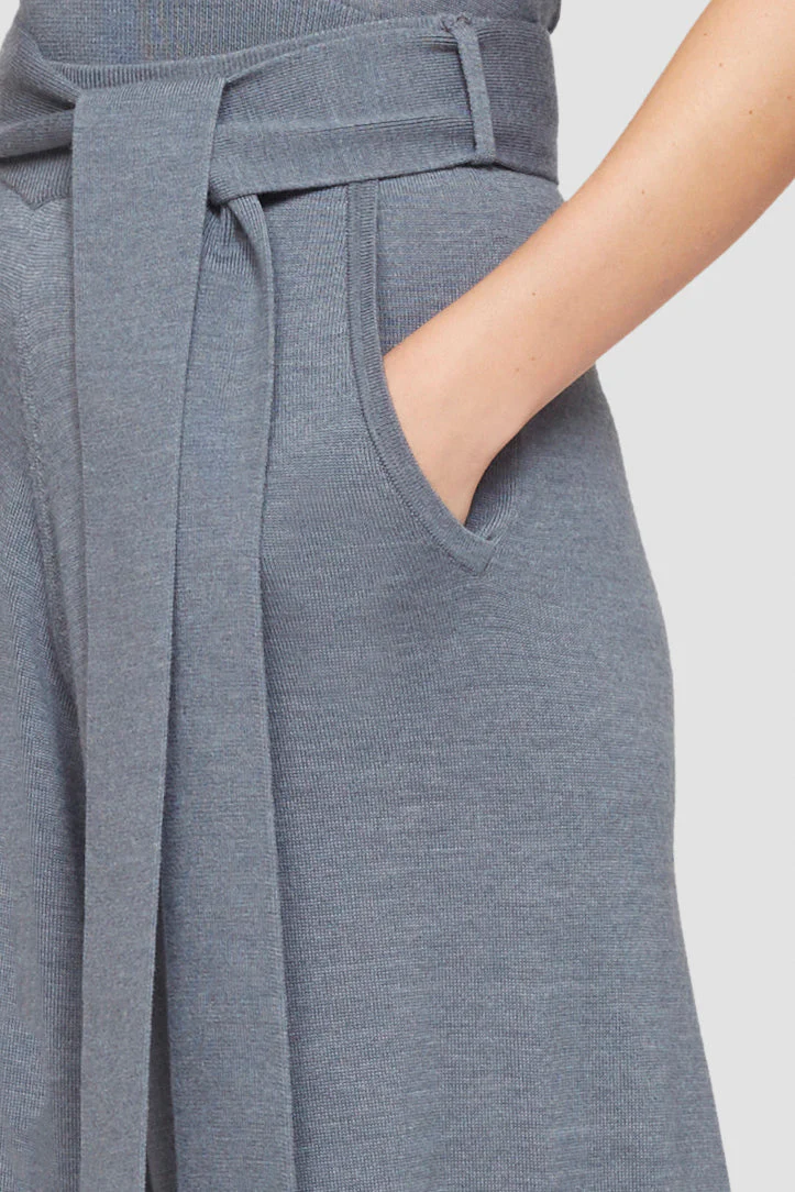 Wide-Leg Knit Waist-Tie Pull-On Pants - Image 10