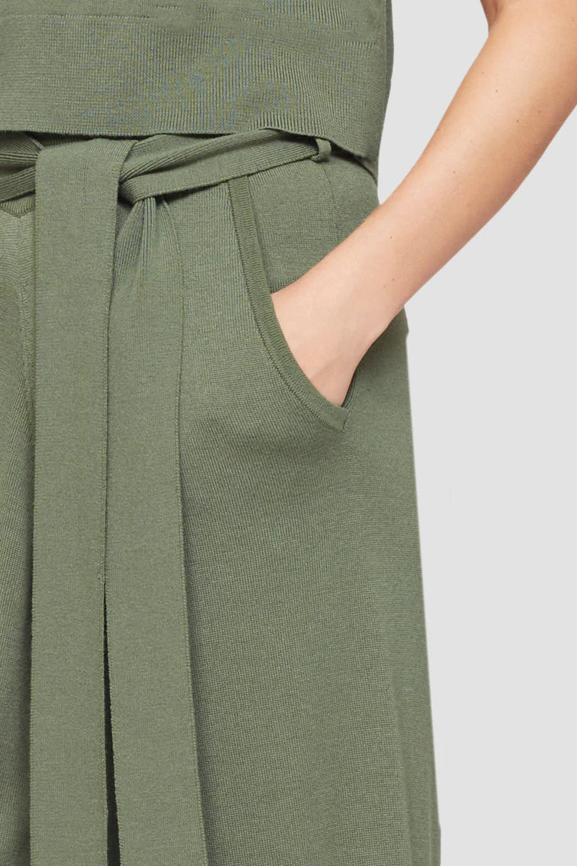 Wide-Leg Knit Waist-Tie Pull-On Pants - Image 5