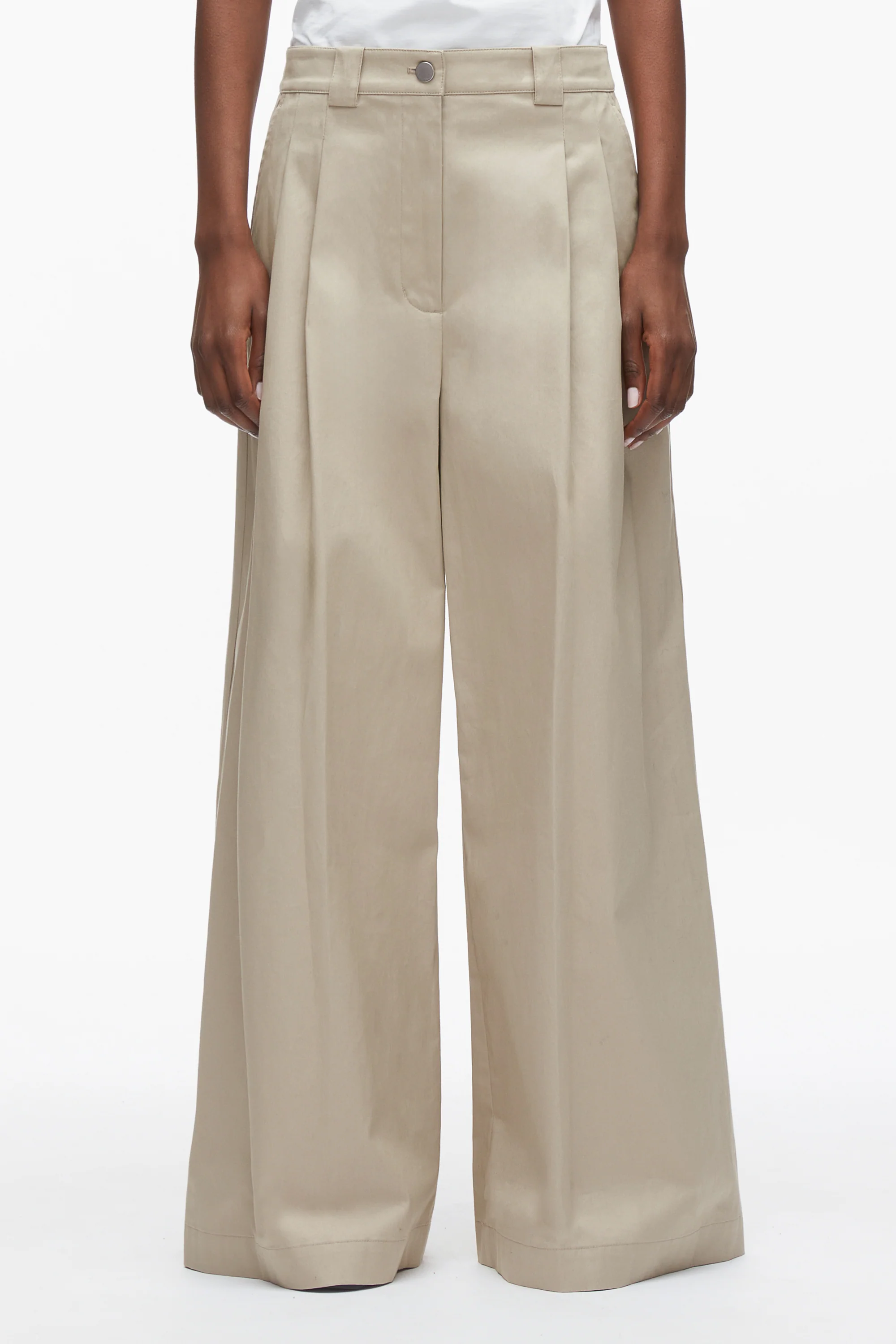 Wide Leg Pleated Pants - Image 2