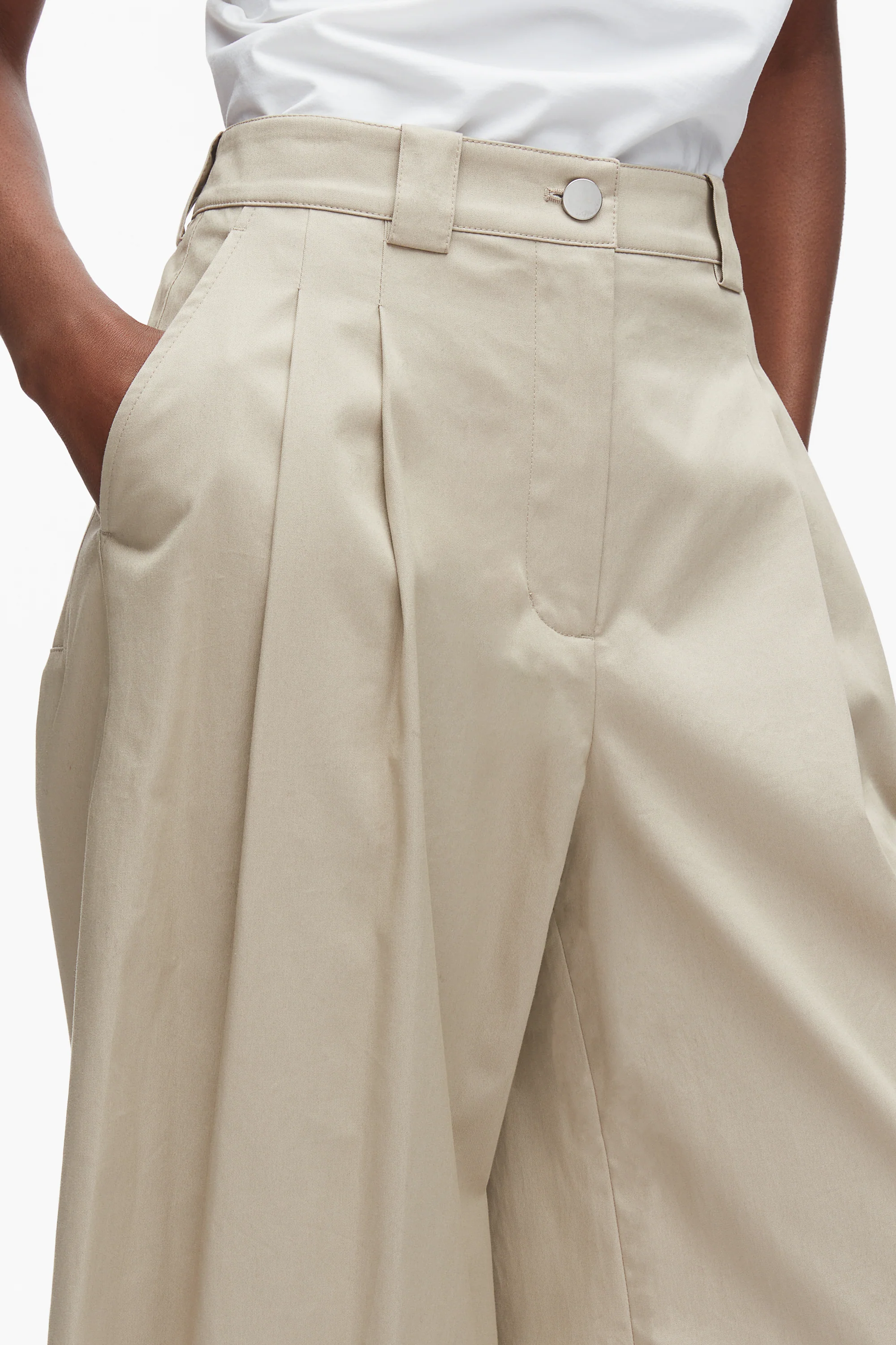 Wide Leg Pleated Pants - Image 5