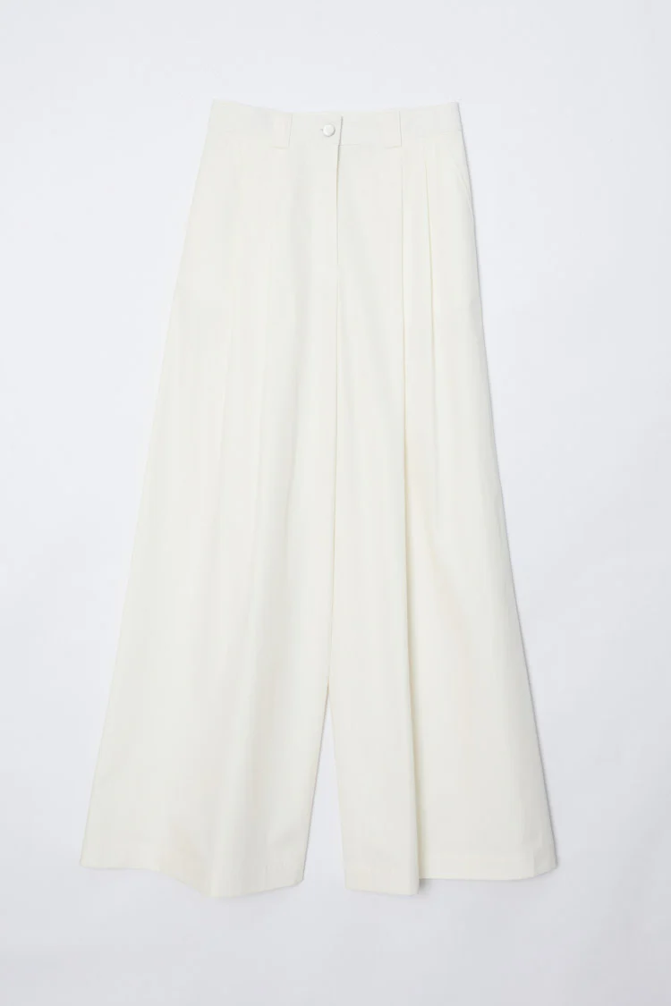 Wide Leg Pleated Pants - Image 7