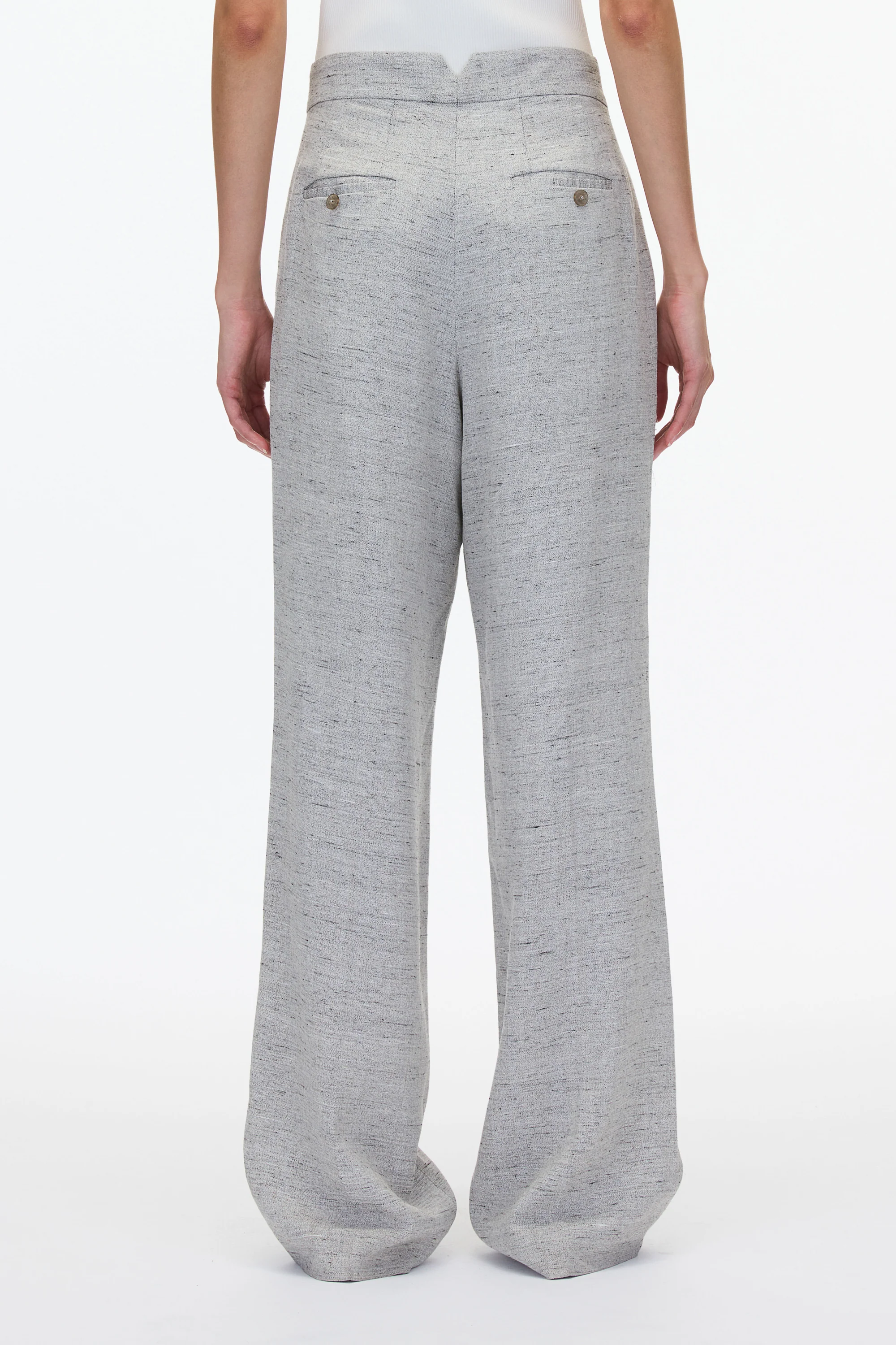 Wide Leg Pleated Trouser - Image 5
