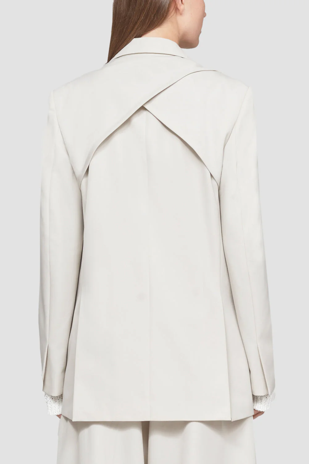 Wool Blend Deconstructed Tailored Jacket - Image 4
