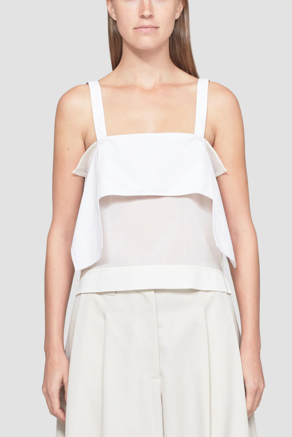 Wool Blend Voile Layered Tank