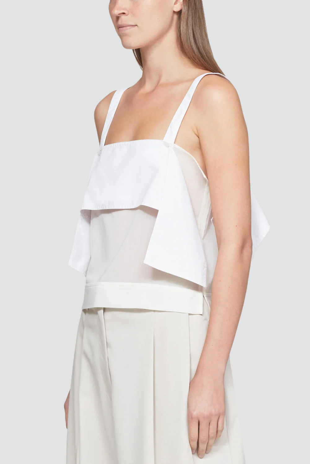 Wool Blend Voile Layered Tank - Image 2