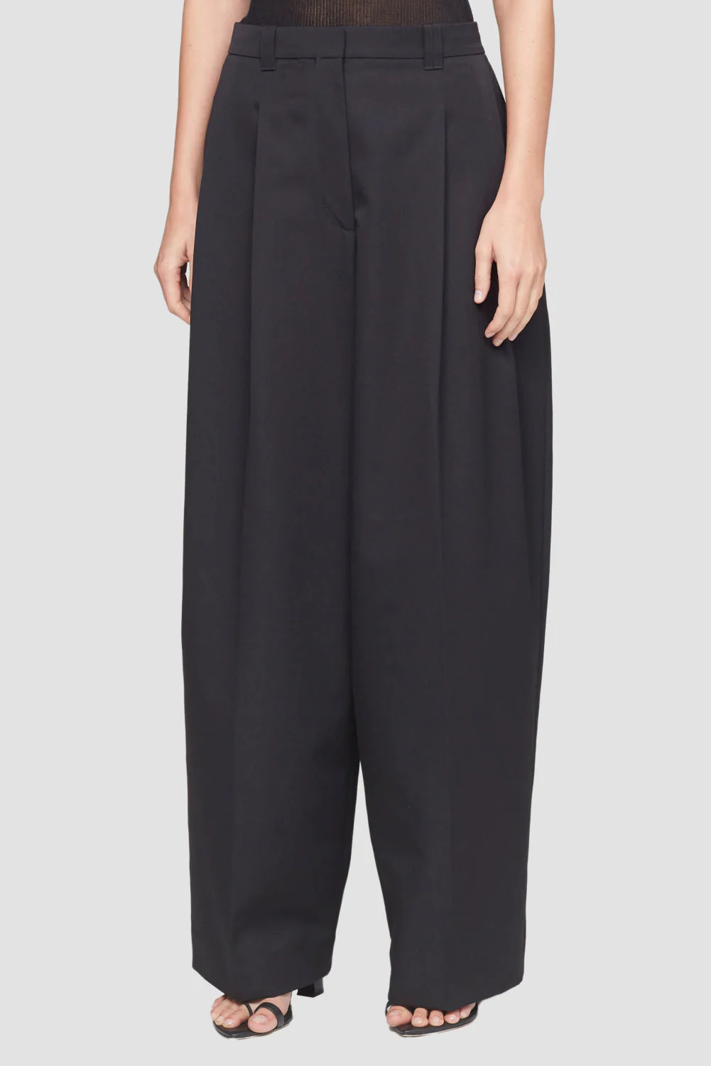 High-Waisted Wide Leg Tailored Trousers - Image 2