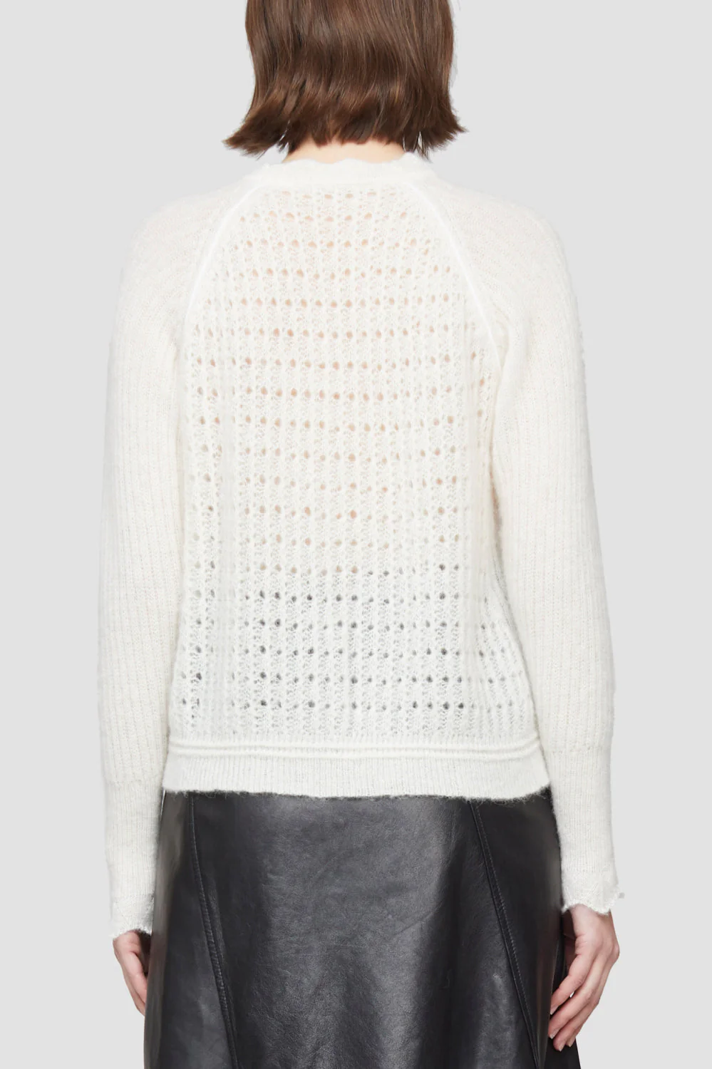 Wool Boxy Crew Neck Cardigan - Image 5