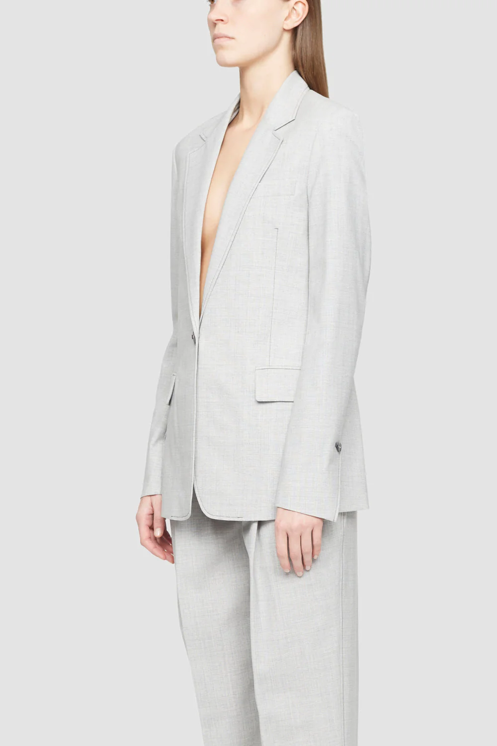 Wool Chambray Blazer - Image 2
