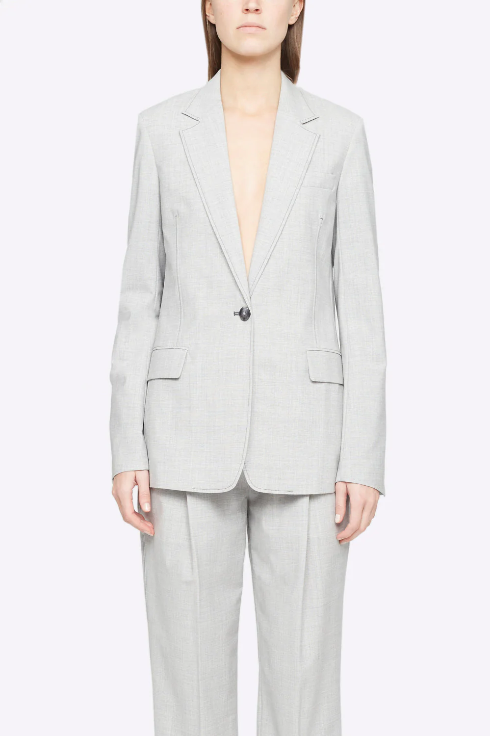 Wool Chambray Blazer - Image 3