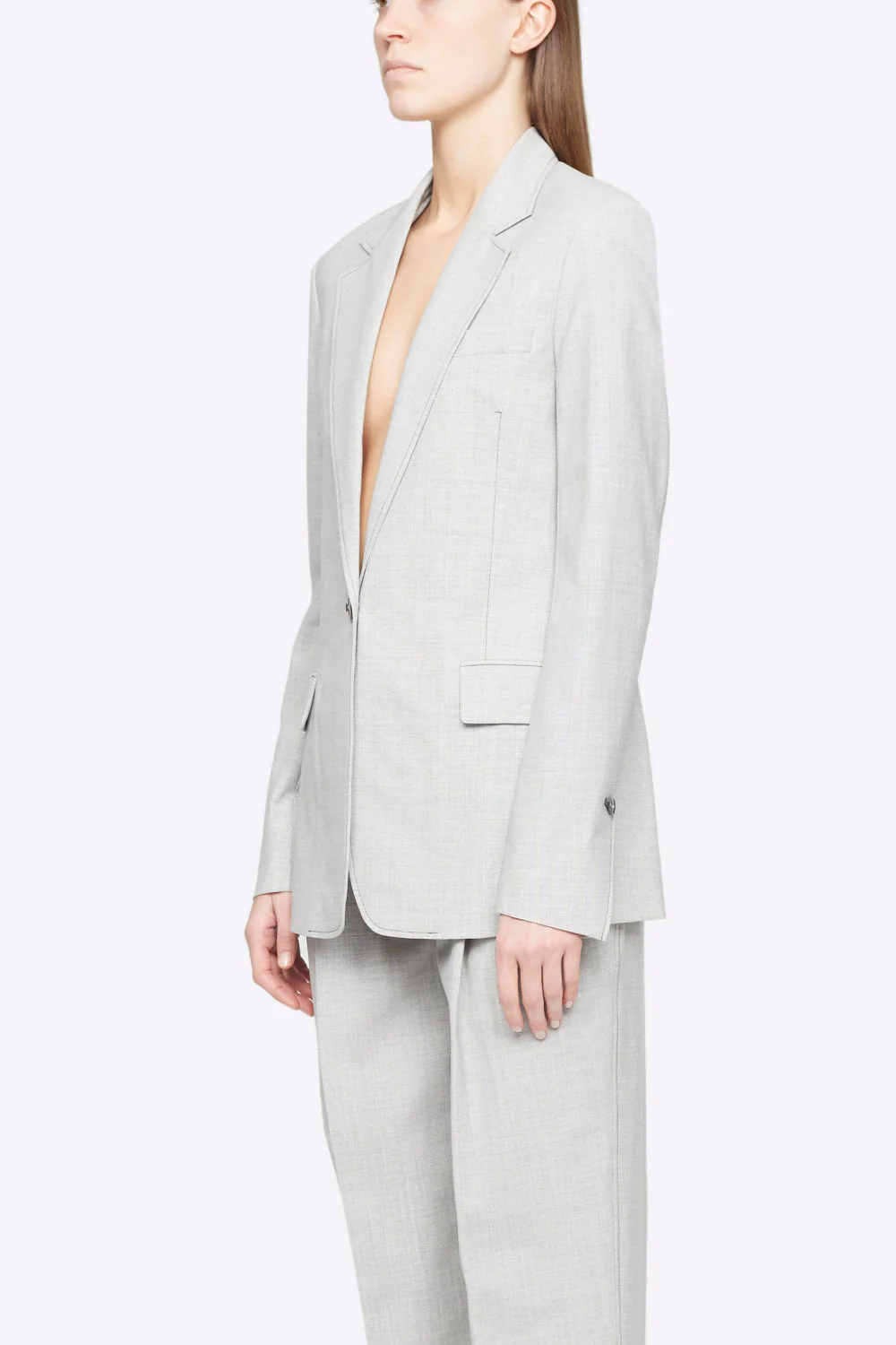 Wool Chambray Blazer - Image 4