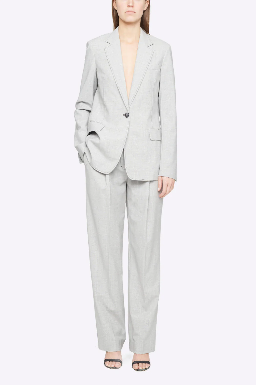 Wool Chambray Blazer - Image 7
