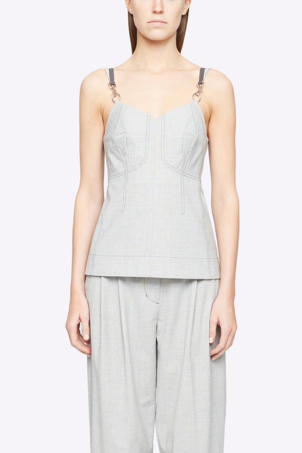 Wool Chambray Bustier TaNeck - Image 3