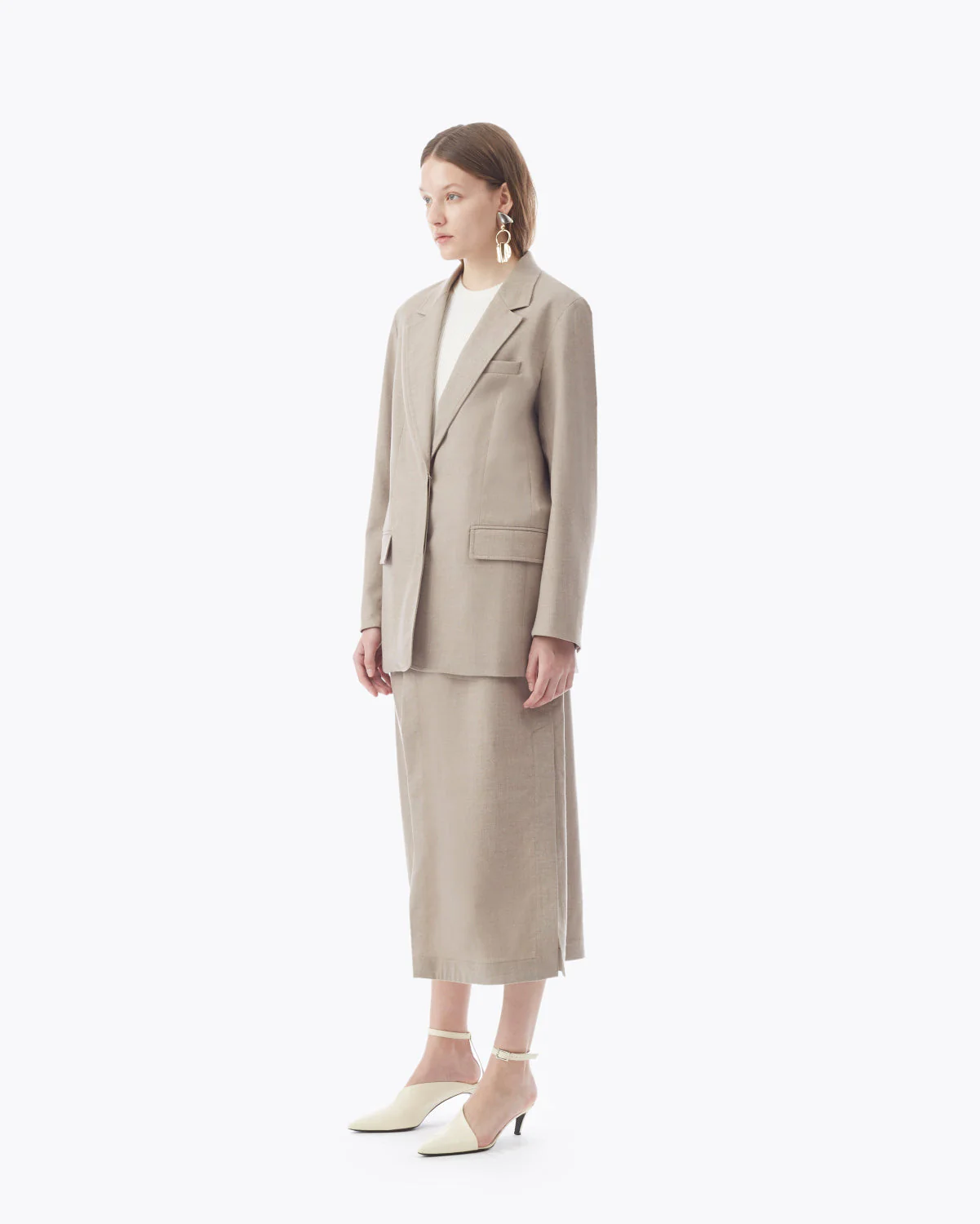 Wool Flannel Tailored Blazer - Image 2