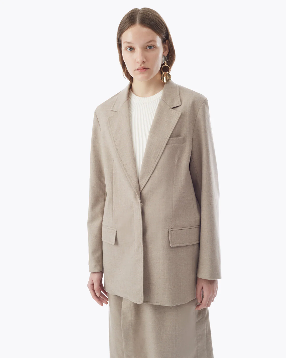Wool Flannel Tailored Blazer - Image 4