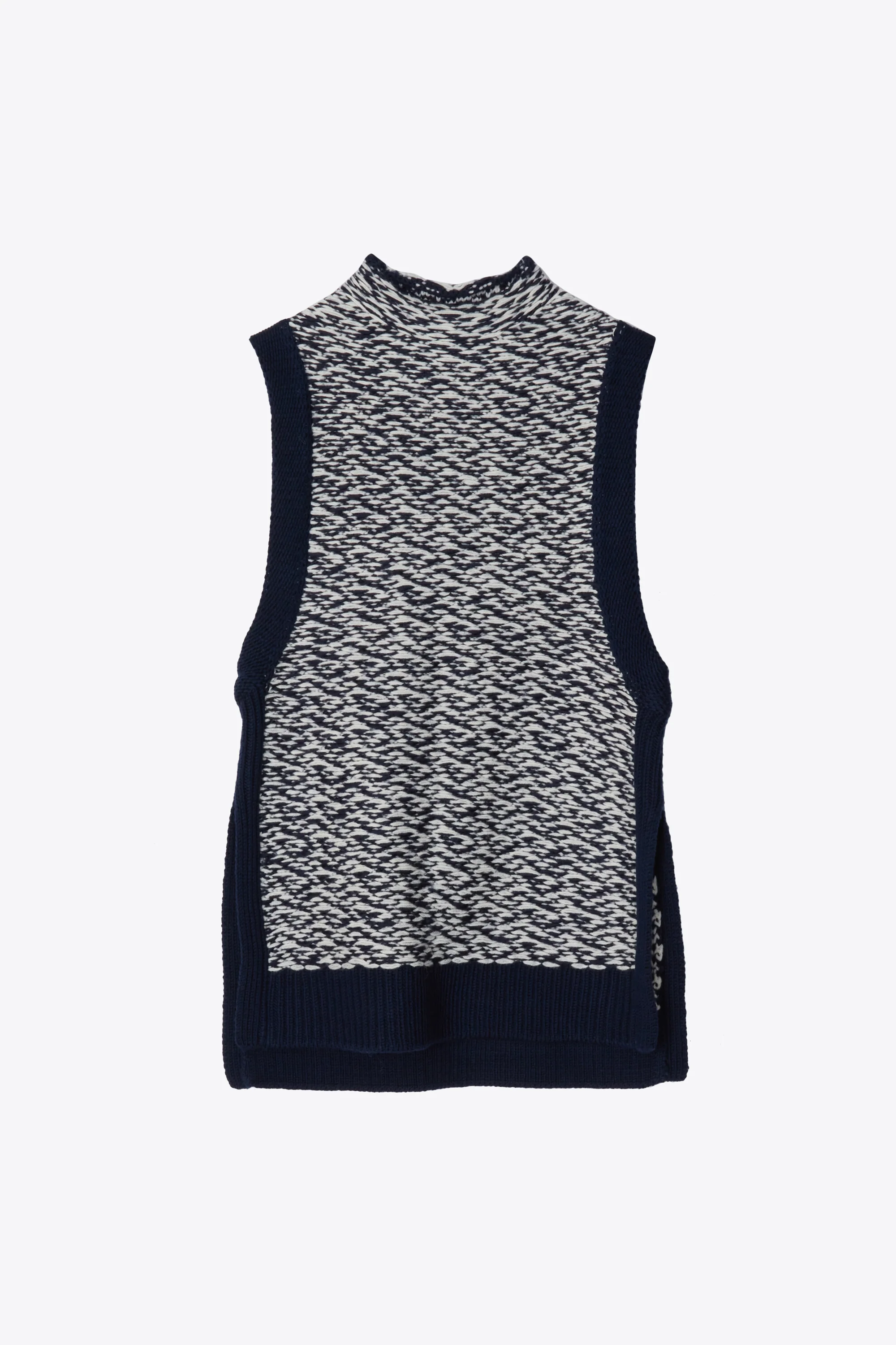Sleeveless Wool Jacquard Top