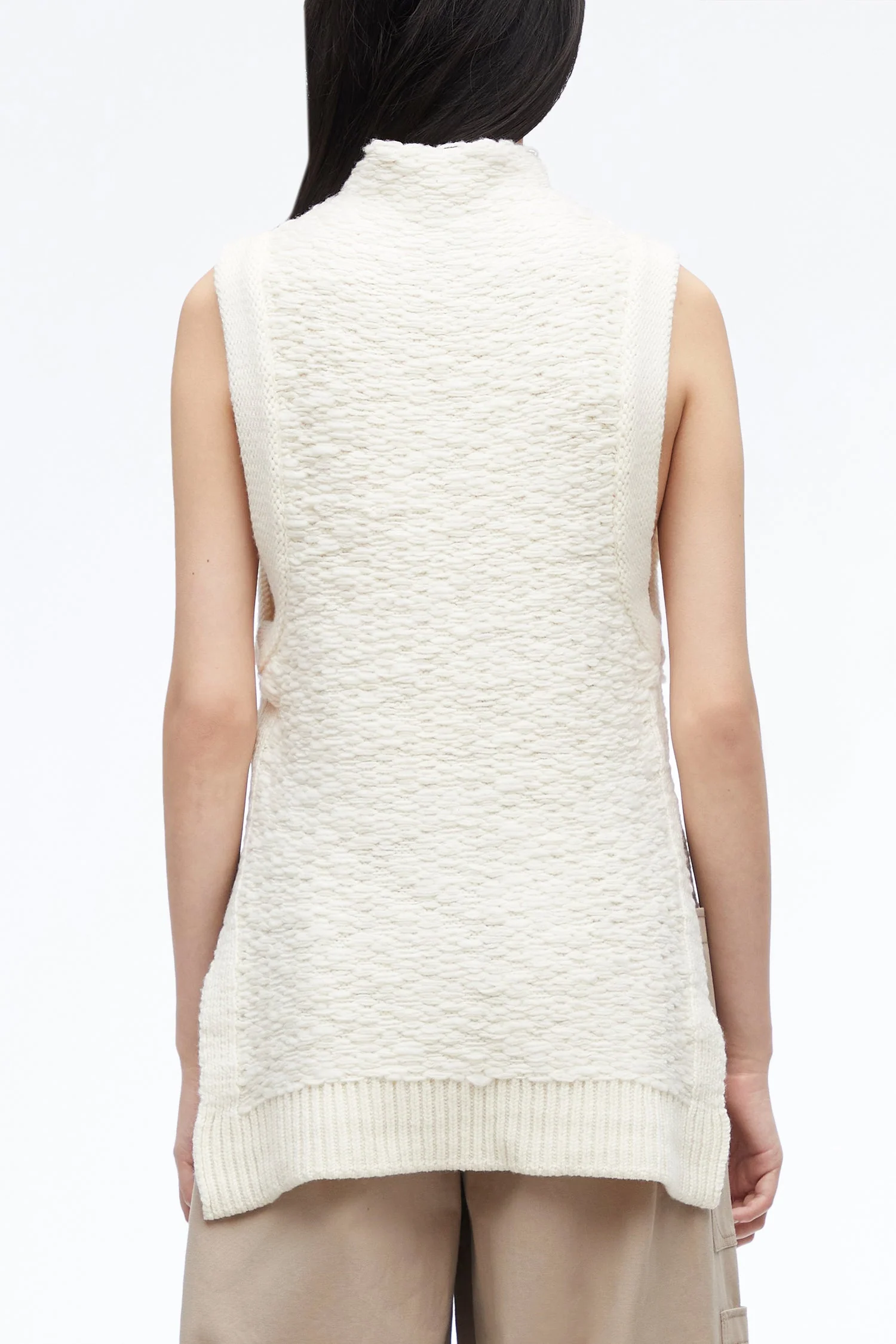 Sleeveless Wool Jacquard Top - Image 5