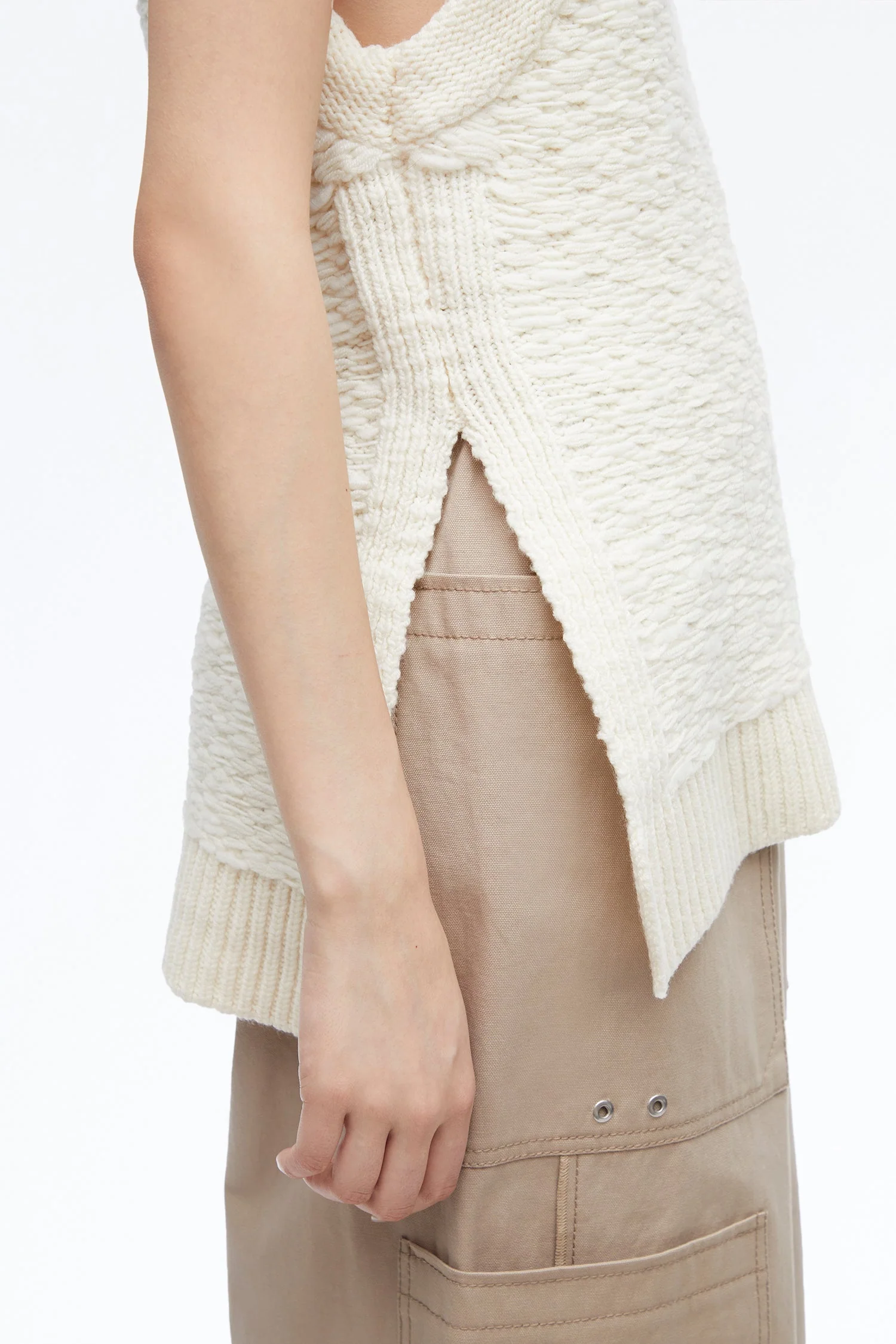 Sleeveless Wool Jacquard Top - Image 7