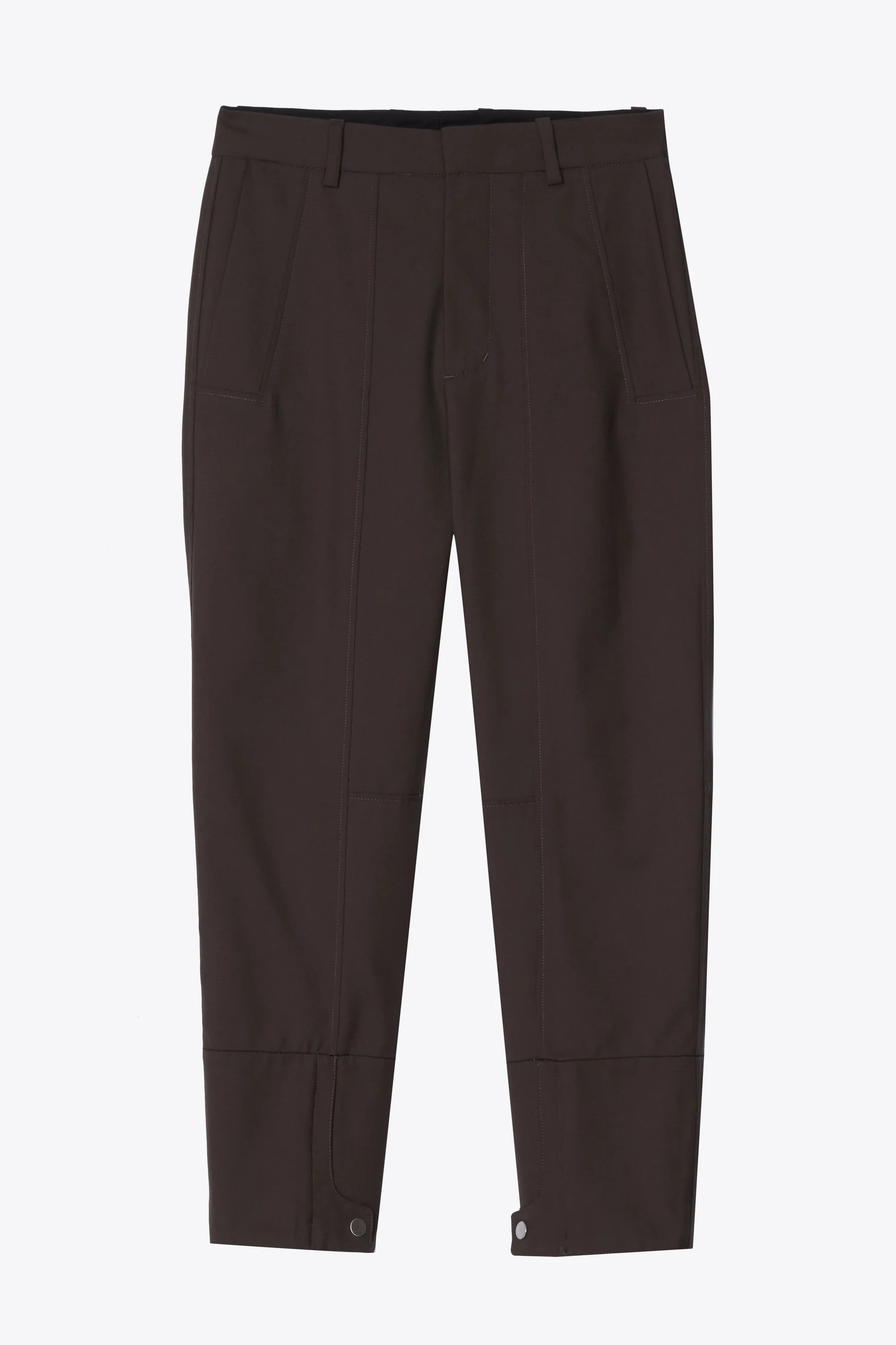 Wool Serge Cropped Biker Trouser